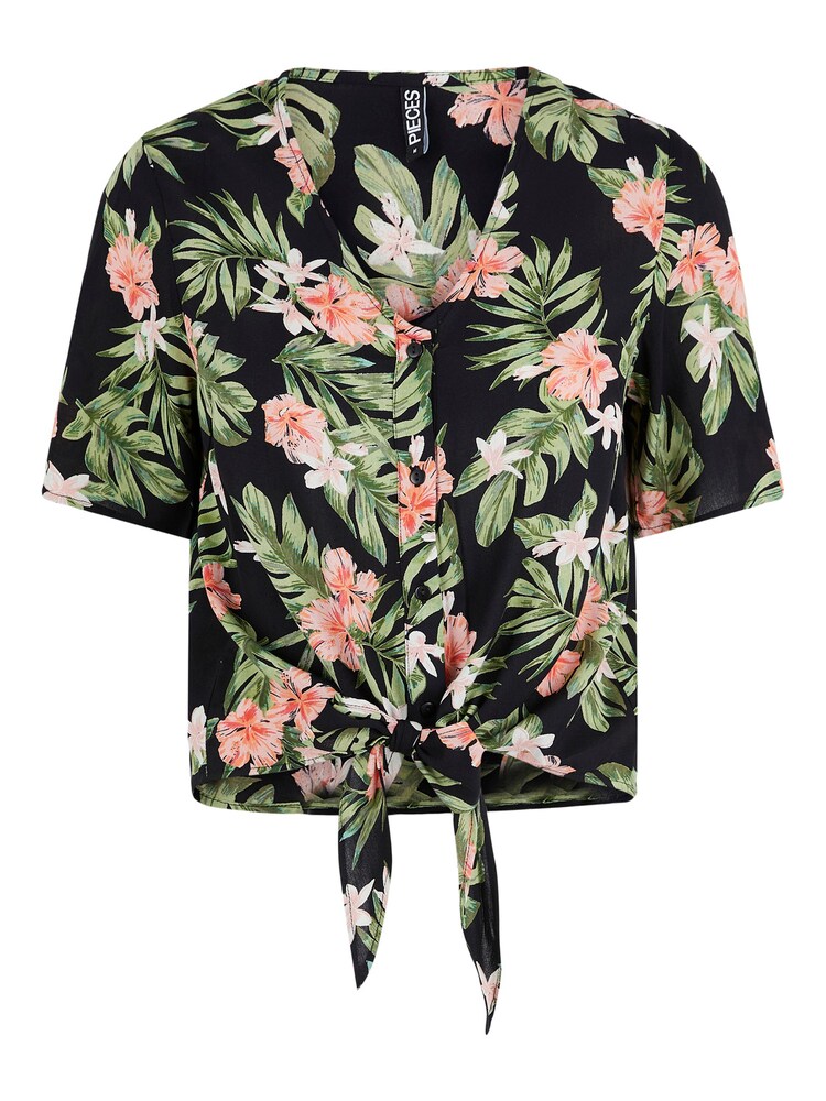 PIECES Bluse 'Nya' Damen Größe XS beige / grün / lachs / rosa / schwarz