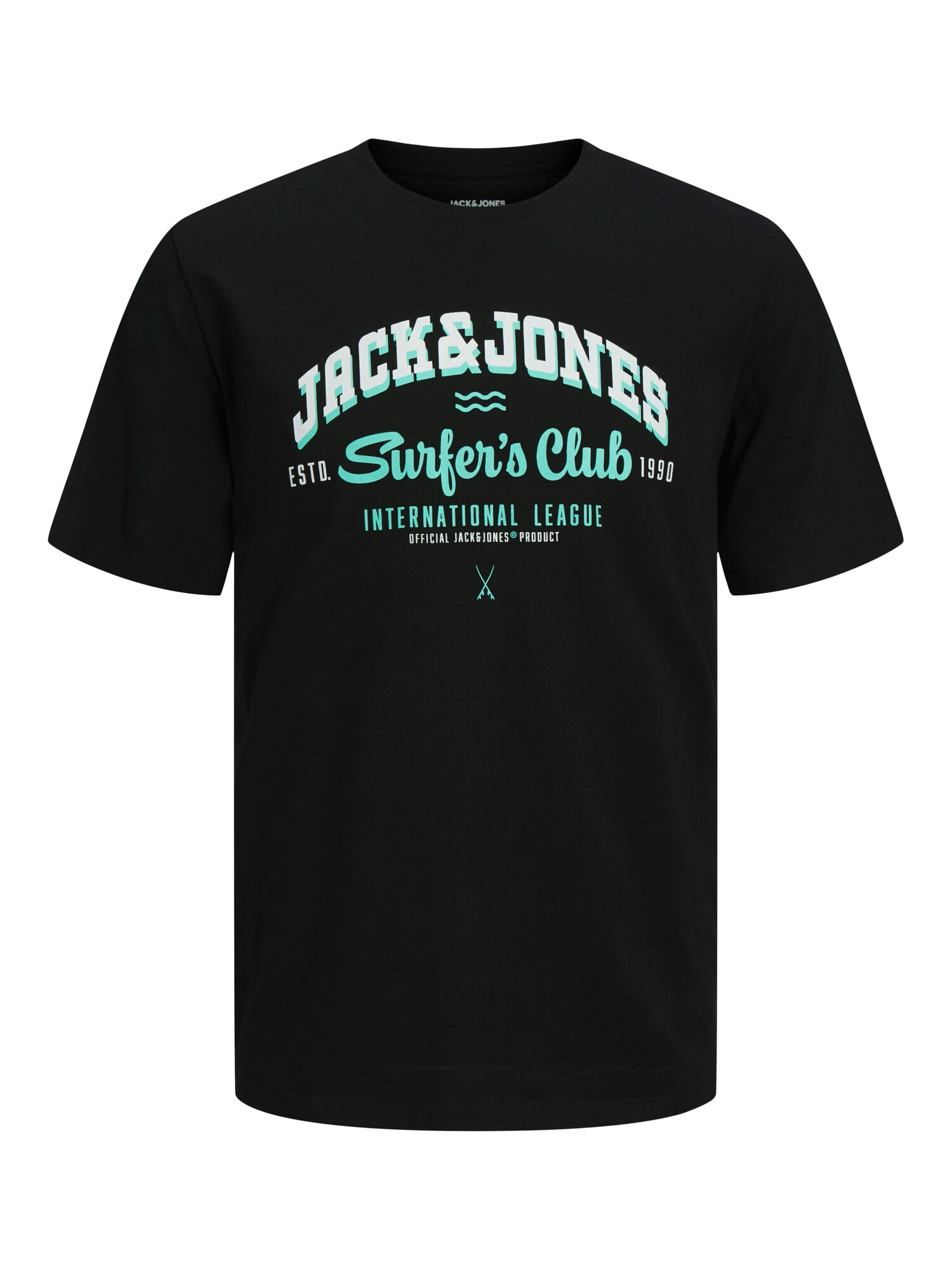 JACK & JONES Póló  tengerészkék / zafir / menta / fekete / fehér termék 2. képe