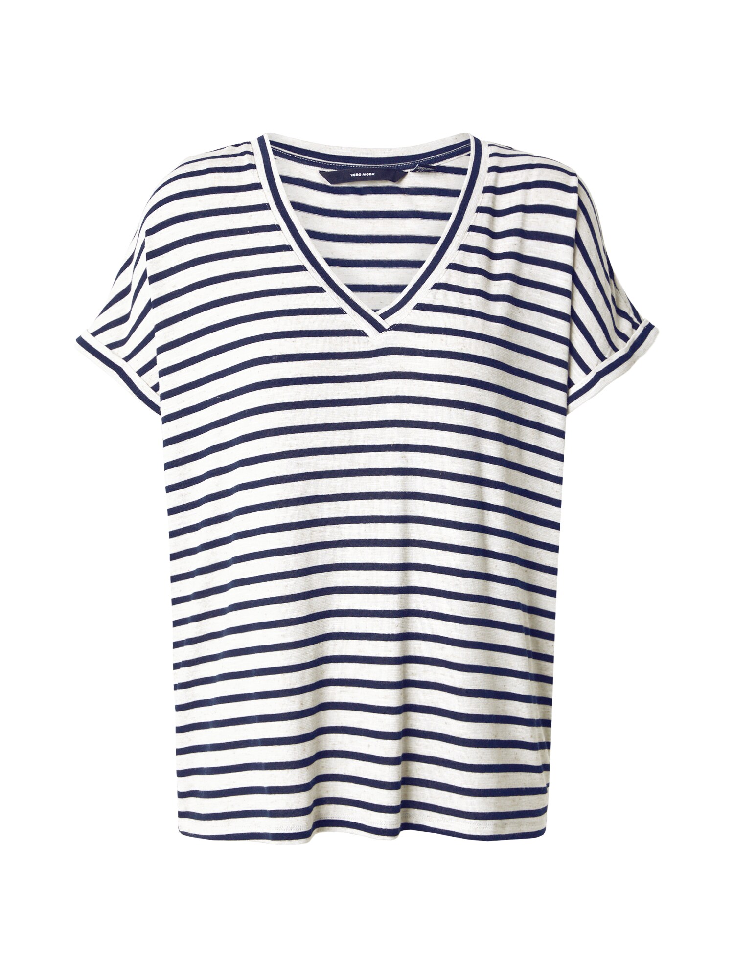 VERO MODA Tričko 'VMHOLLY' námornícka modrá / striebornosivá
