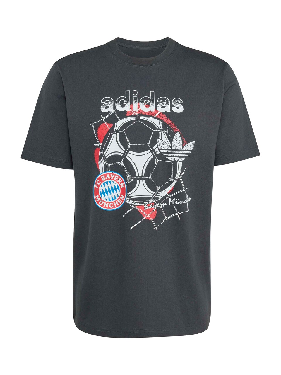 T-shirt 'FC Bayern' blå / grafit / röd