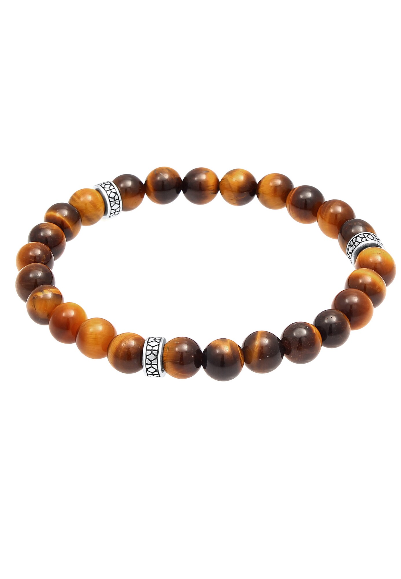 KUZZOI Brățară  maro / maro caramel / argintiu