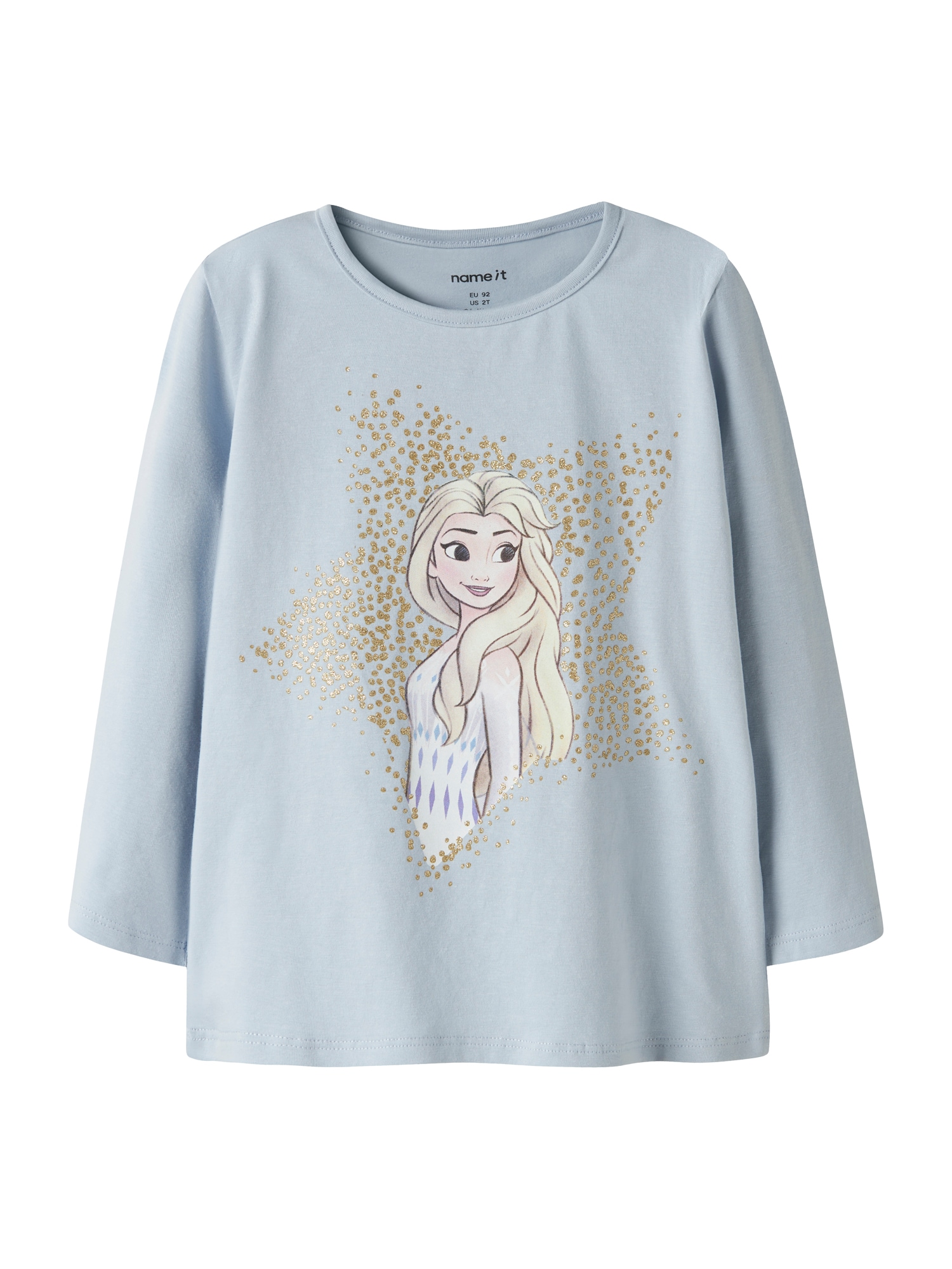 NAME IT Tricou NMFSoma Frozen crem / albastru deschis / galben deschis / auriu