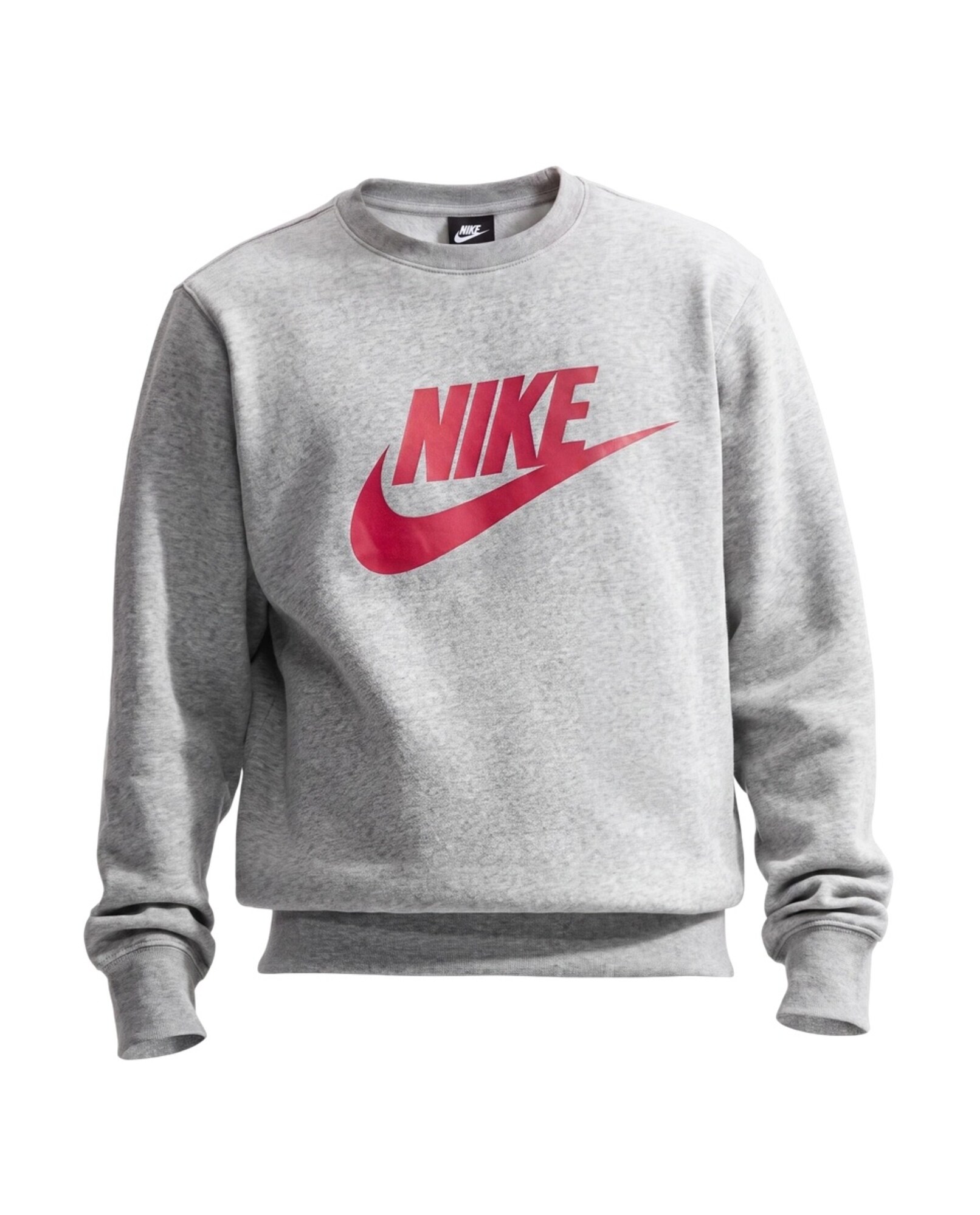 Nike Sportswear Bluză de molton CLUB gri amestecat / roșu