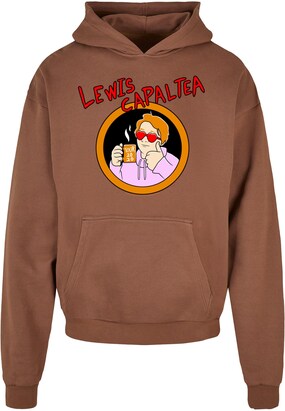 Merchcode Sweatshirt ‘Lewis Capaldi – CapalTea’ Bruin / Lavendel / Oranje / Zwart