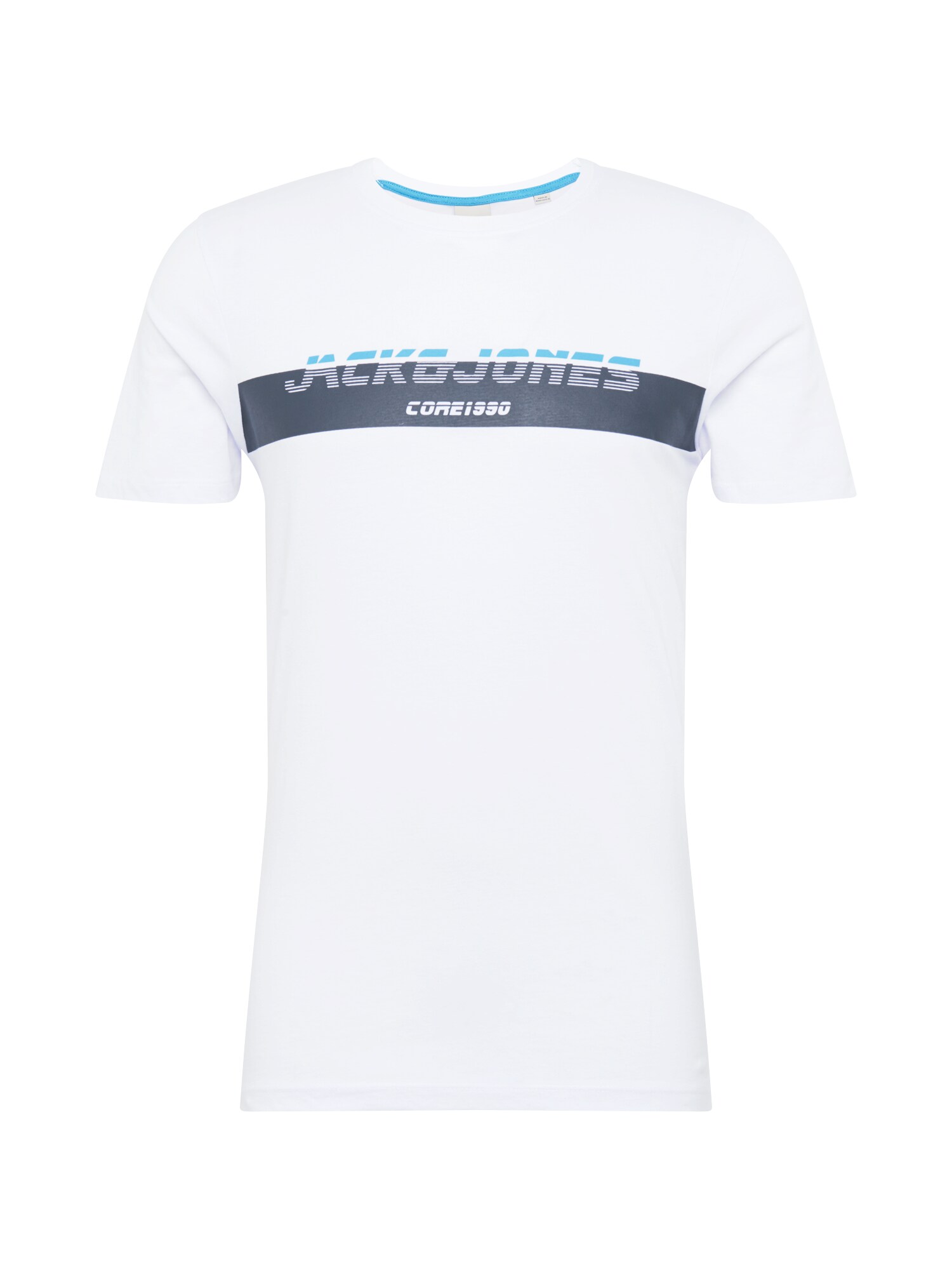 JACK & JONES Marškinėliai  natūrali balta / turkio spalva / nakties mėlyna