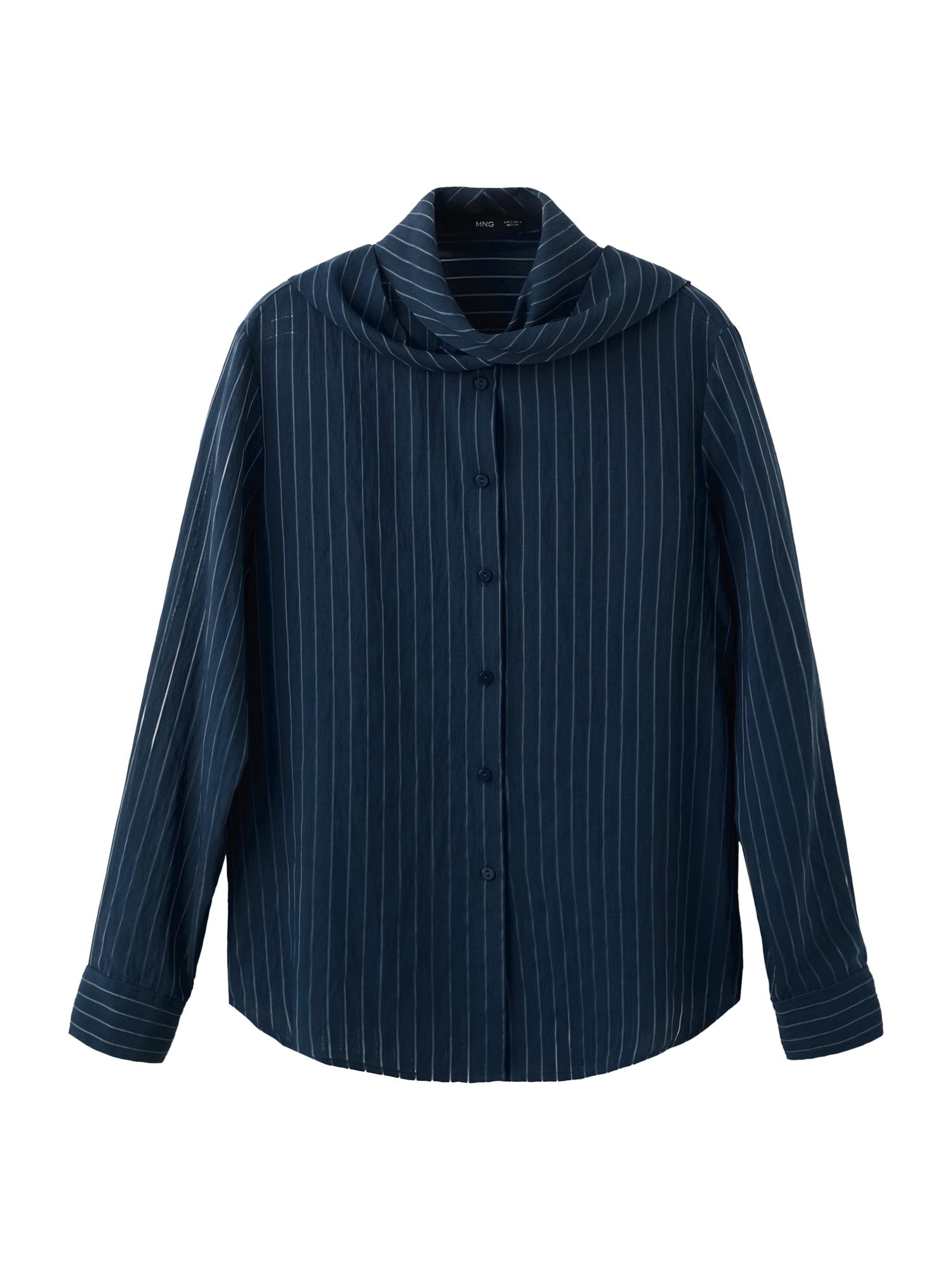 MANGO Bluză CORBAT  bleumarin / opal