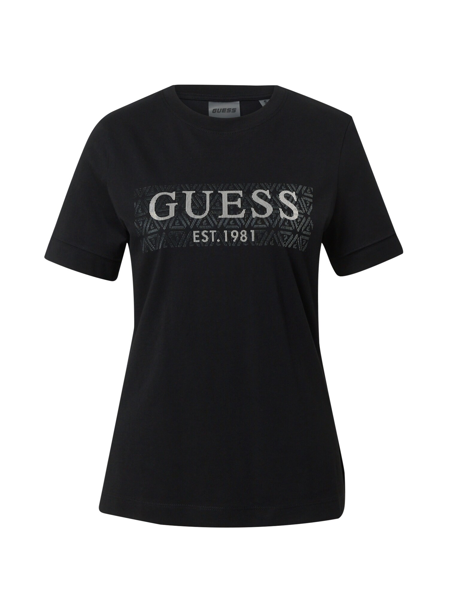 GUESS Функционална тениска 'BEULAH'  антрацитно черно / черно / мръсно бяло