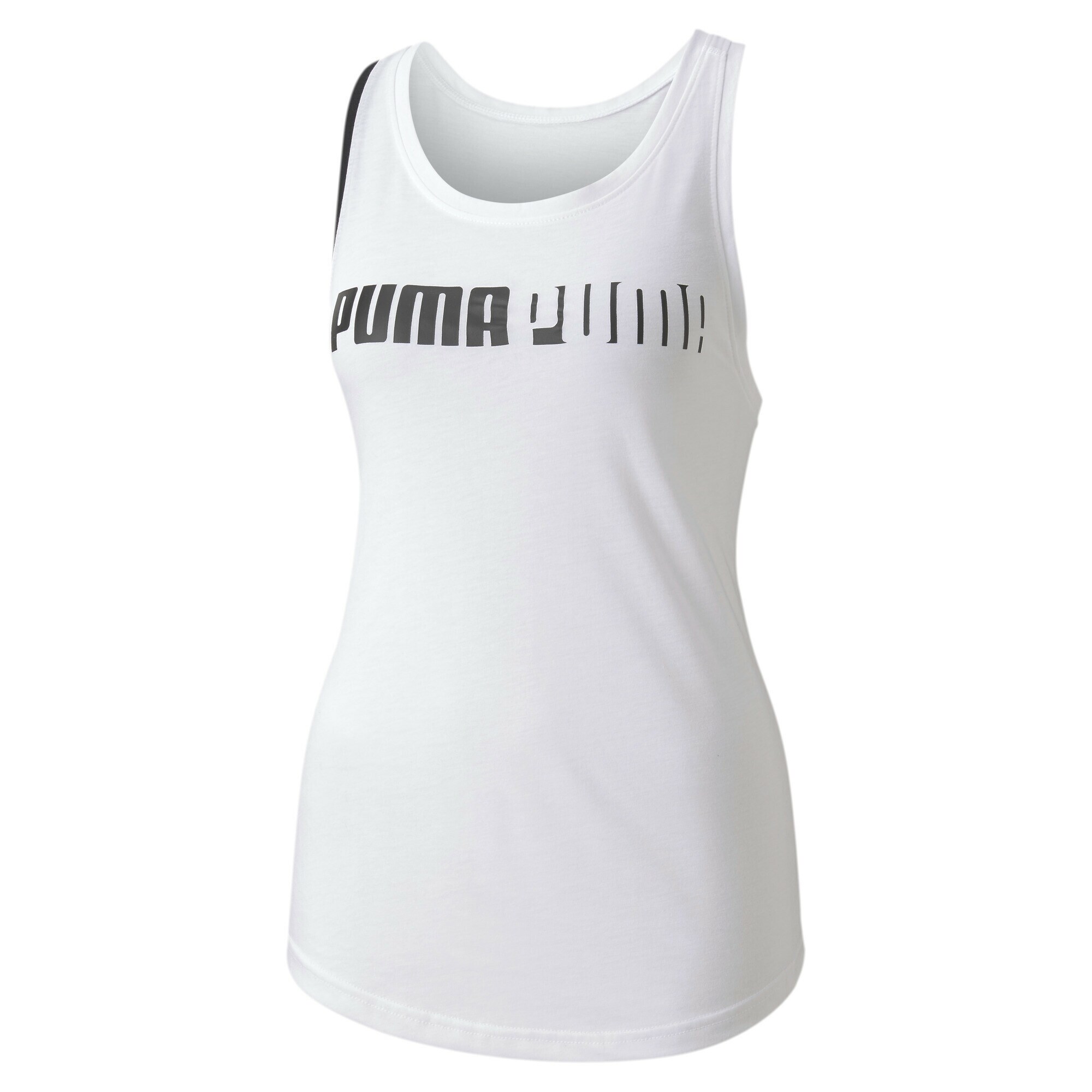 PUMA Sportiniai marškinėliai be rankovių  balta / juoda
