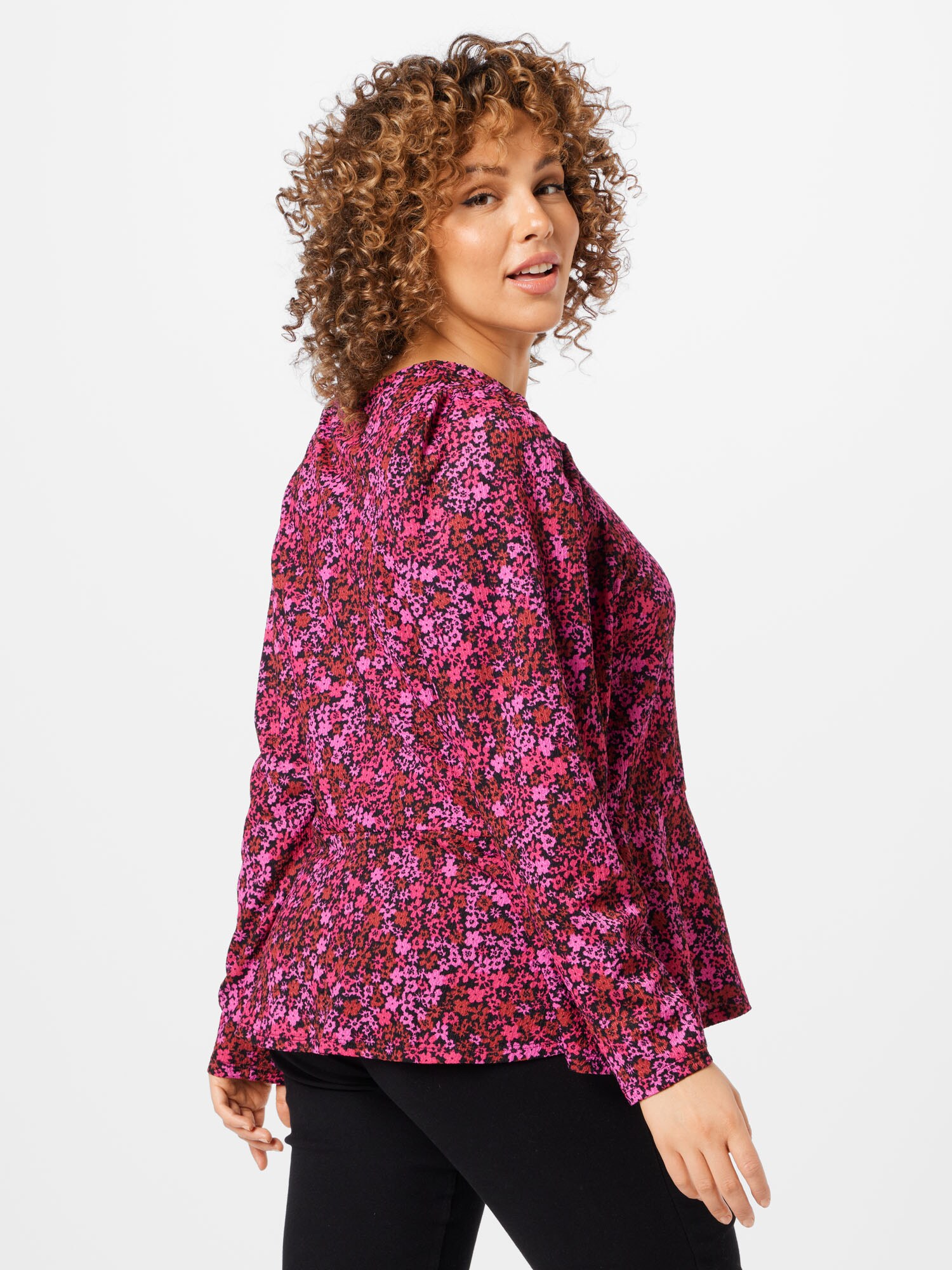 Dorothy Perkins Curve Blúzka fialová / ružová / červená / čierna (obrázok 3)