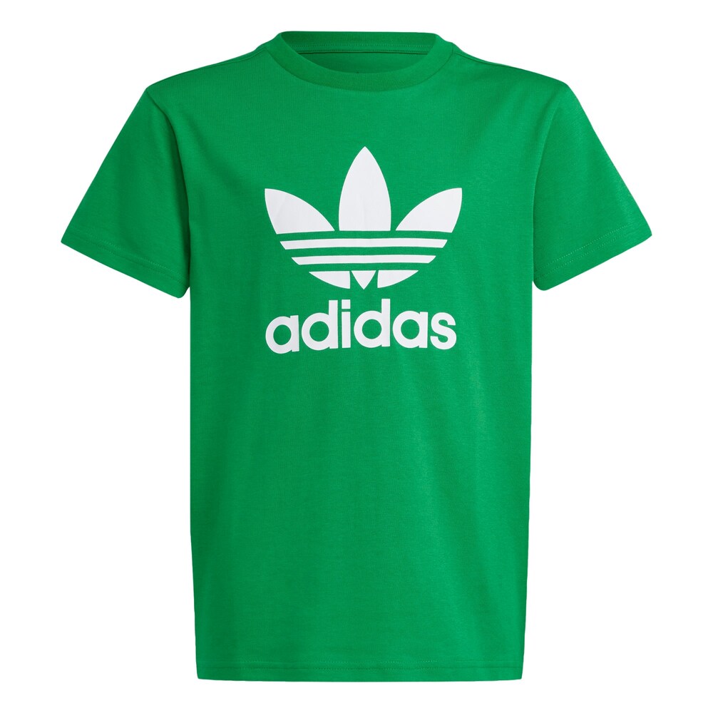 ADIDAS ORIGINALS T-Shirt 'Adicolor Trefoil' Jungen Größe 164 tanne / weiß
