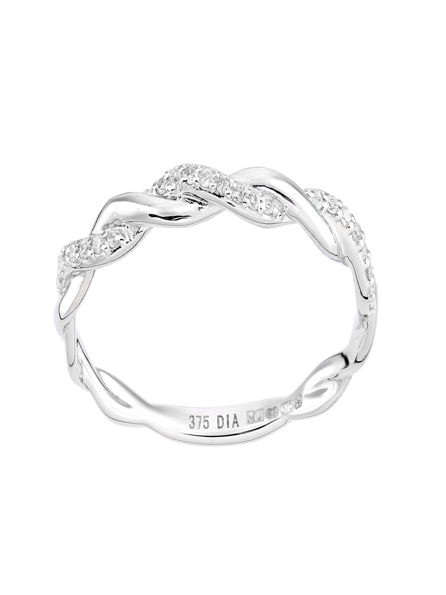 DIAMANT LETERNEL Prsten 'Eternity-Ring aus 375 Weißgold mit Diamant' srebro