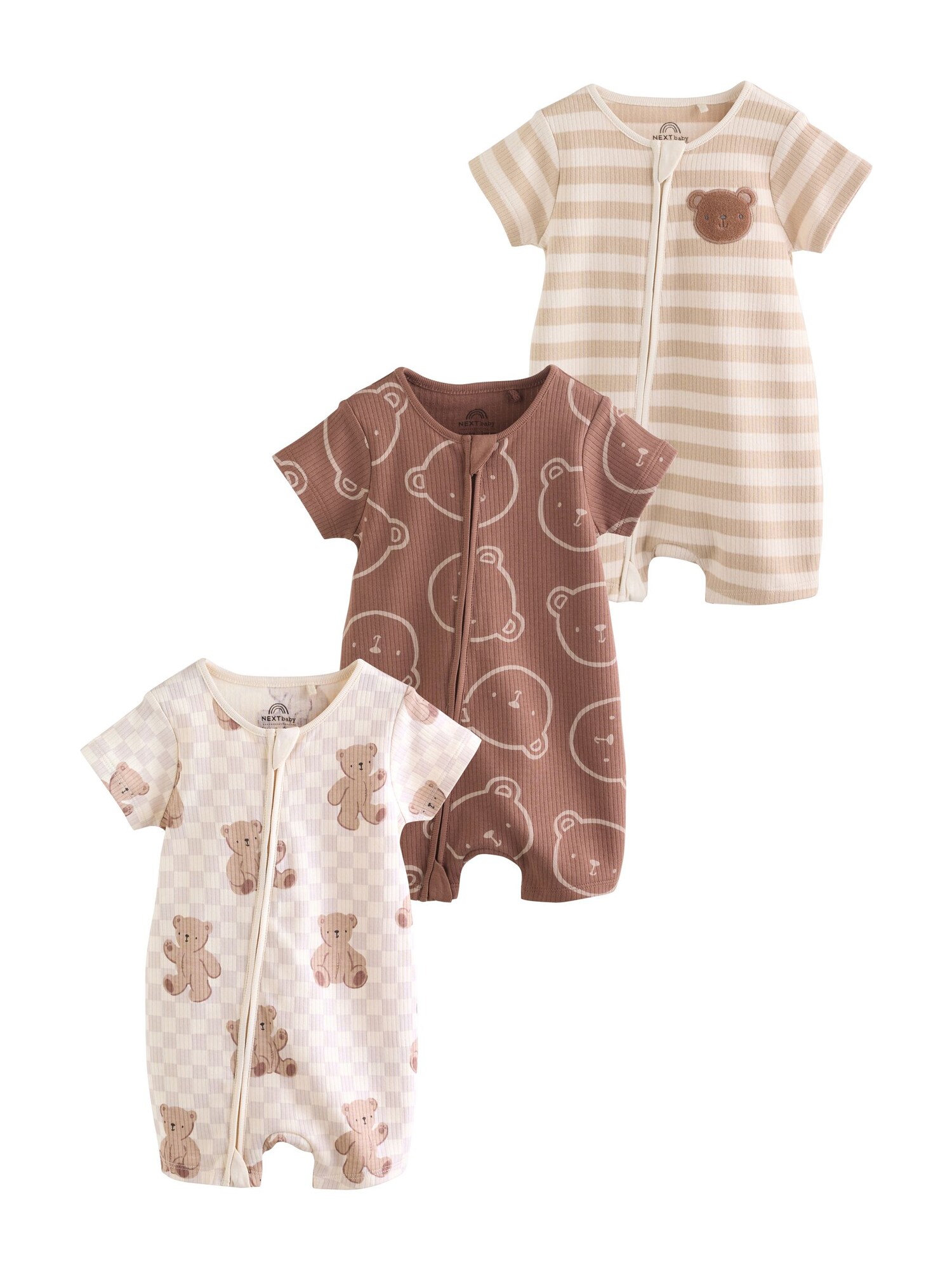 Next Rompertje/body Beige / Lichtbruin / Donkerbruin