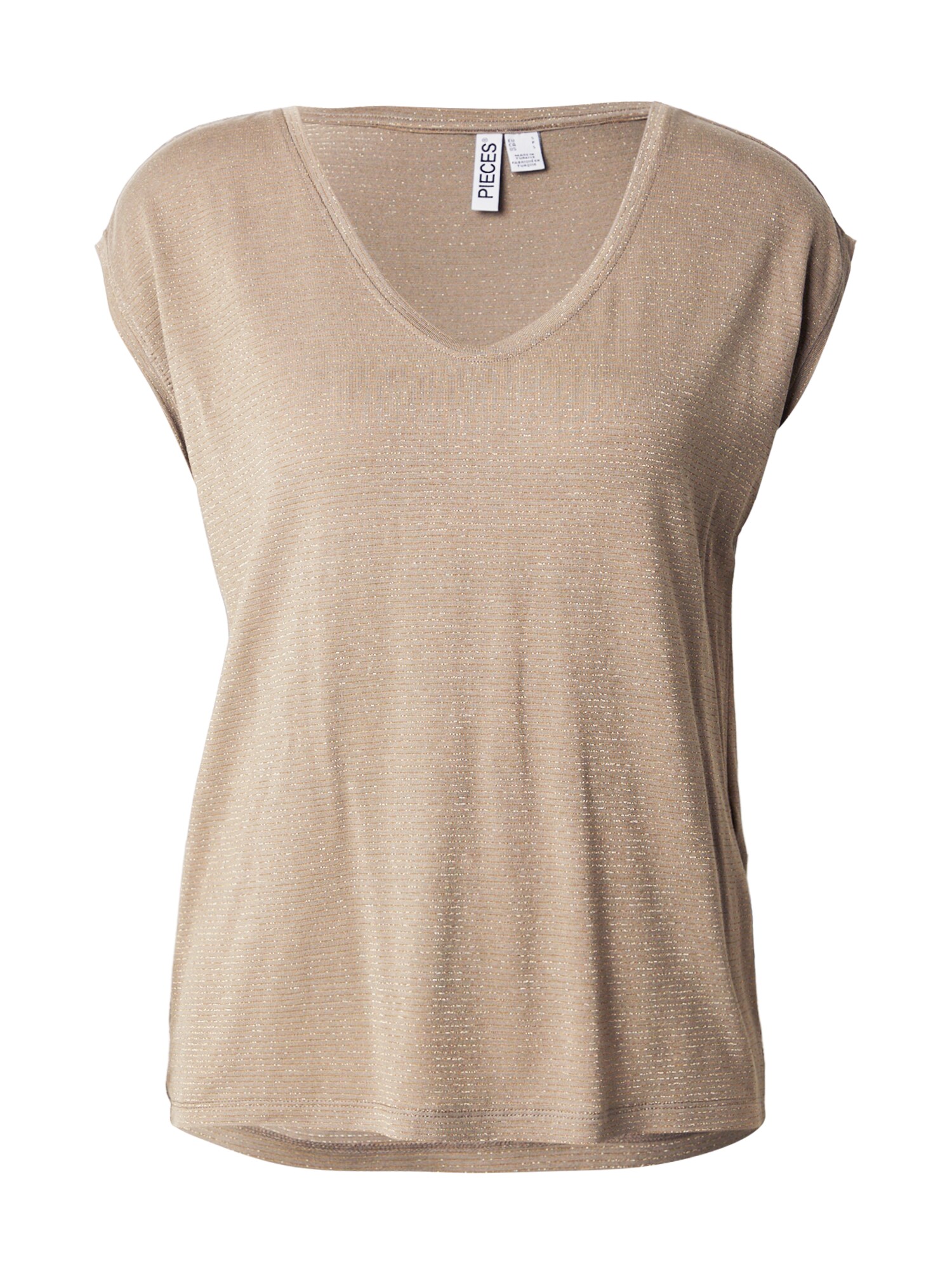 PIECES Tricou Billo  auriu / grej