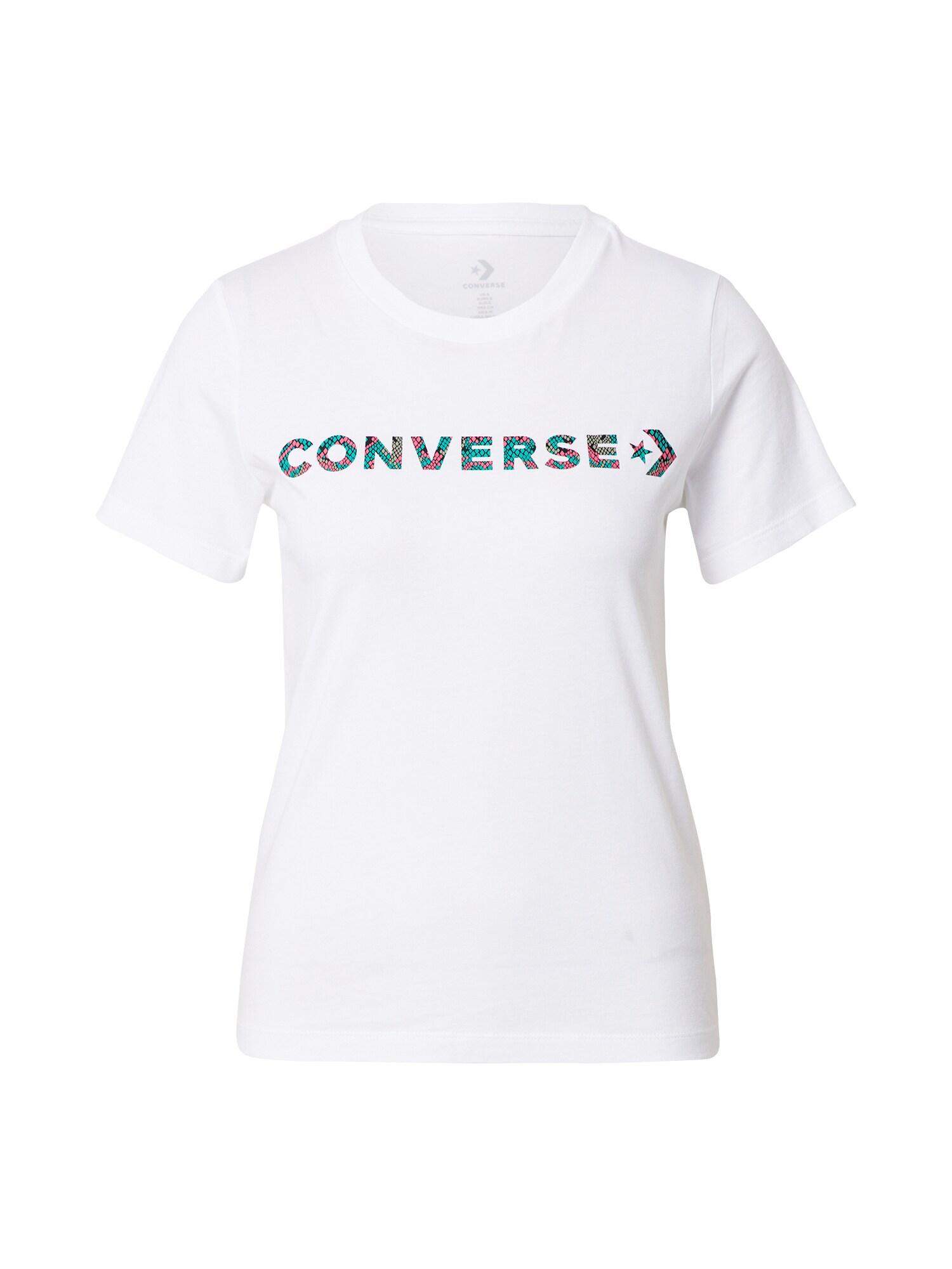 CONVERSE Marškinėliai  balta / mišrios spalvos