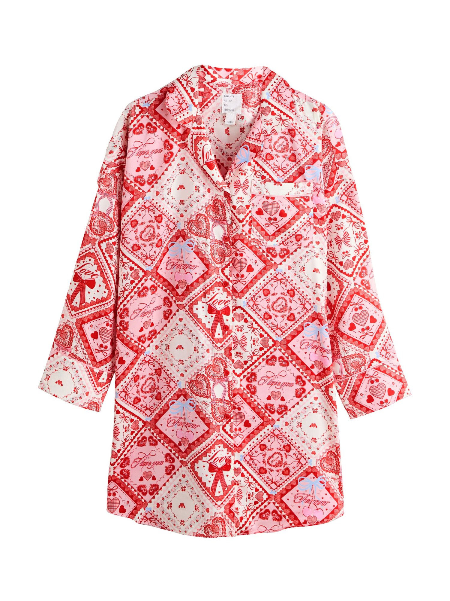 Next Cămăşi de noapte  albastru regal / roz / roșu / alb