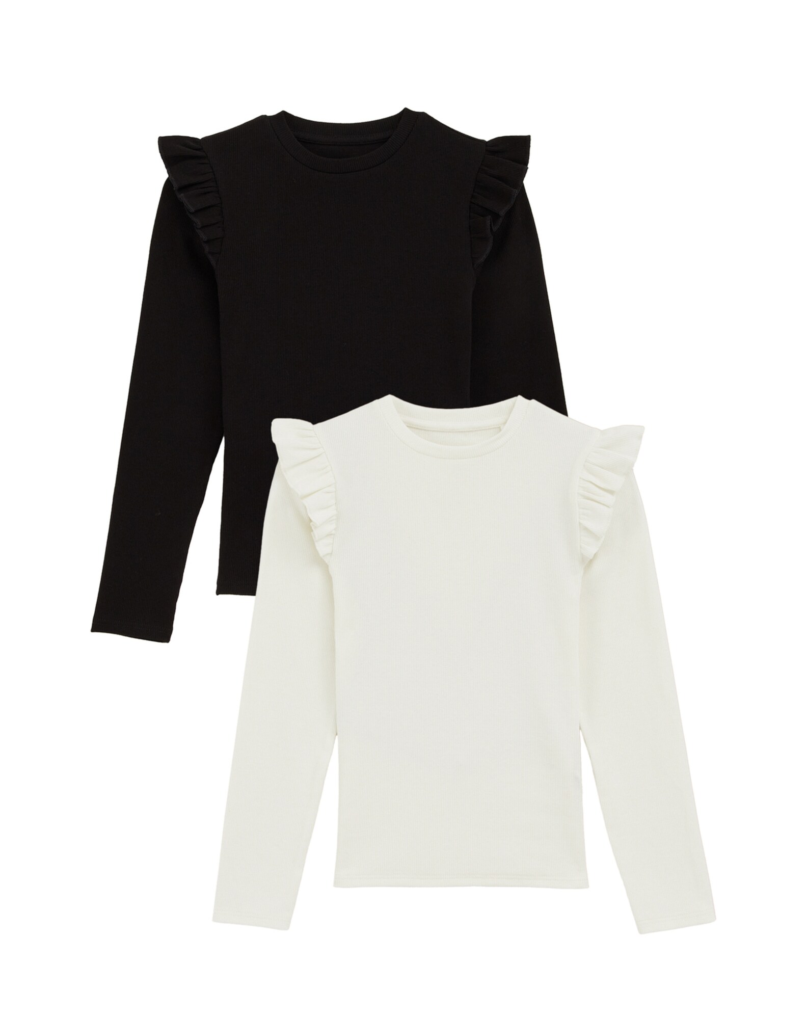 WE Fashion Tricou  negru / alb