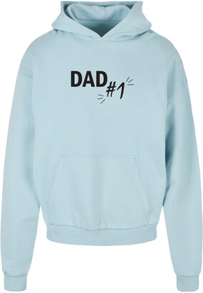 Merchcode Sweatshirt ‘Fathers Day – Dad Number 1’ Hemelsblauw / Zwart