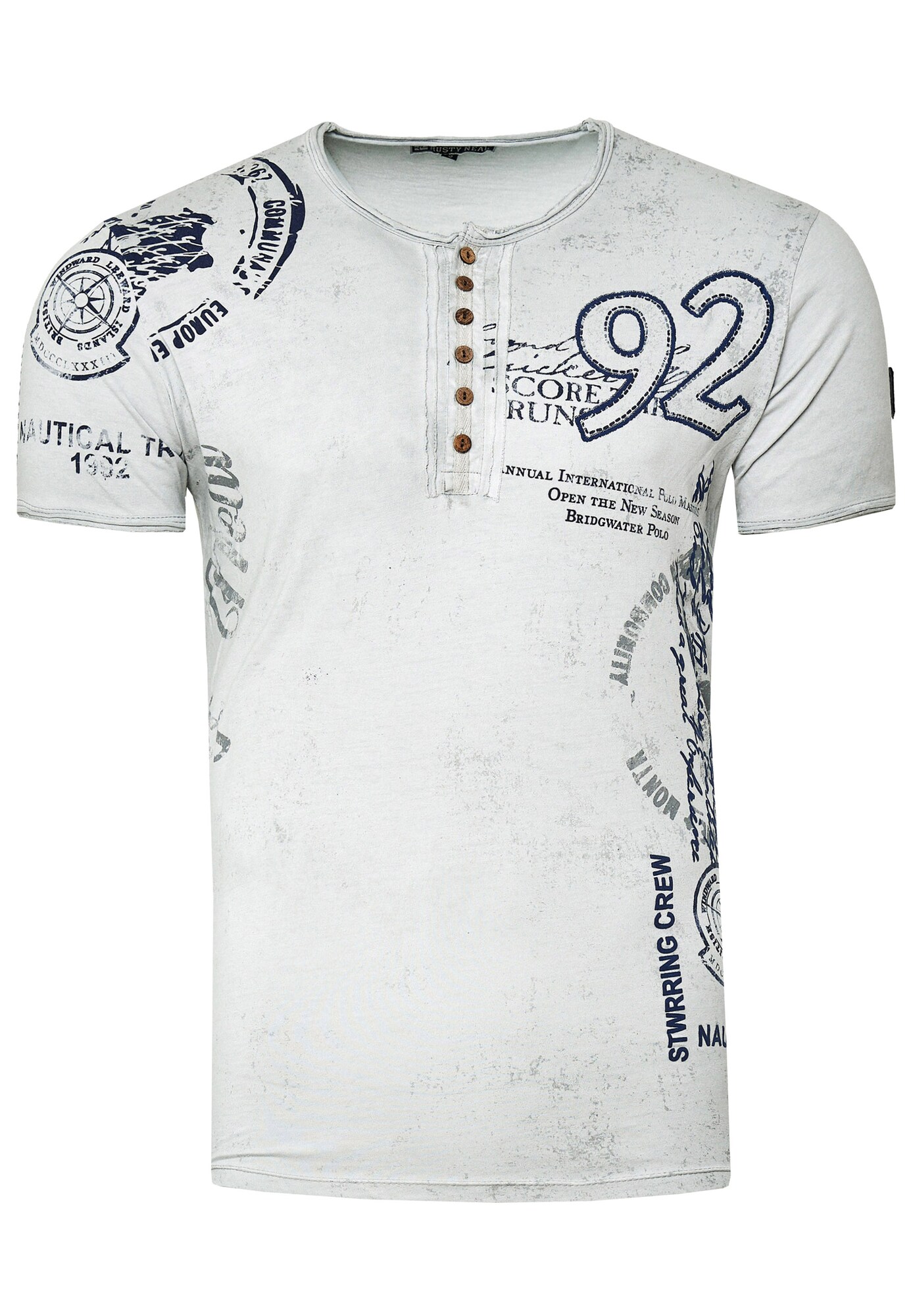Thumbnail - T-Shirt mit Knopfleiste