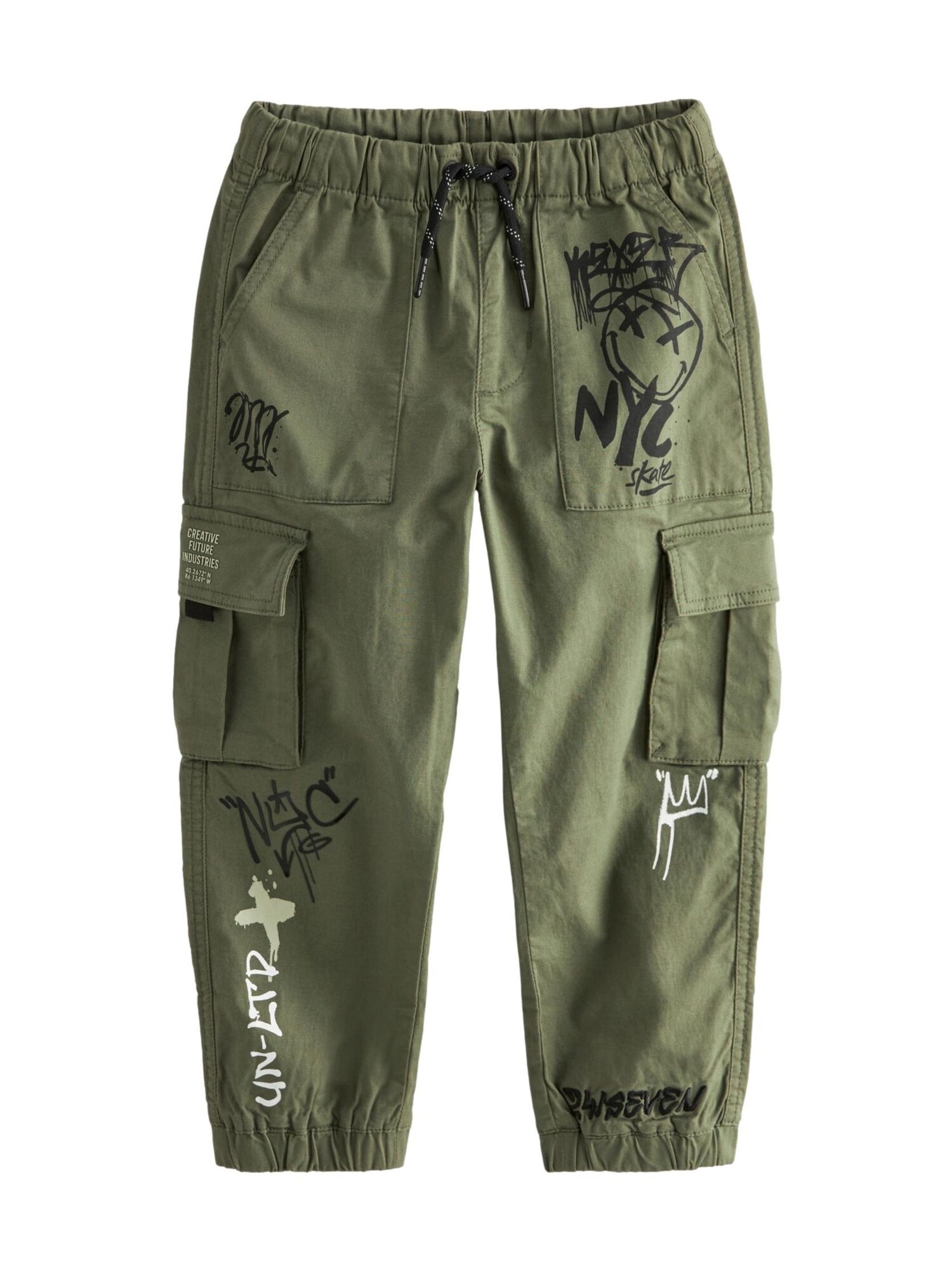 Next Nadrág  khaki / fekete / fehér akciós termékkép 1