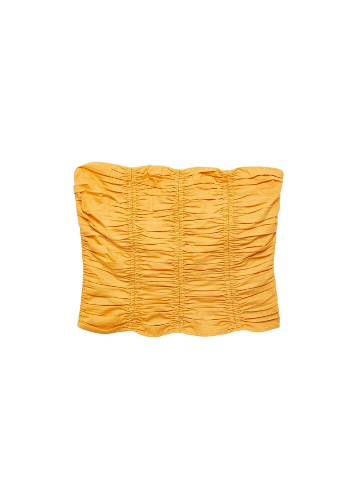 MANGO Top 'Sunny' Damen Größe XXS senf