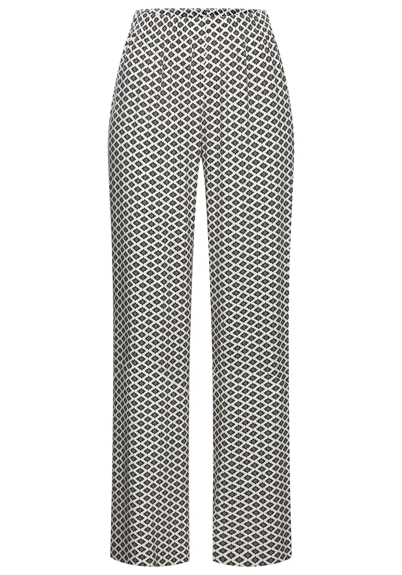 LASCANA Pantaloni de pijama  negru / alb
