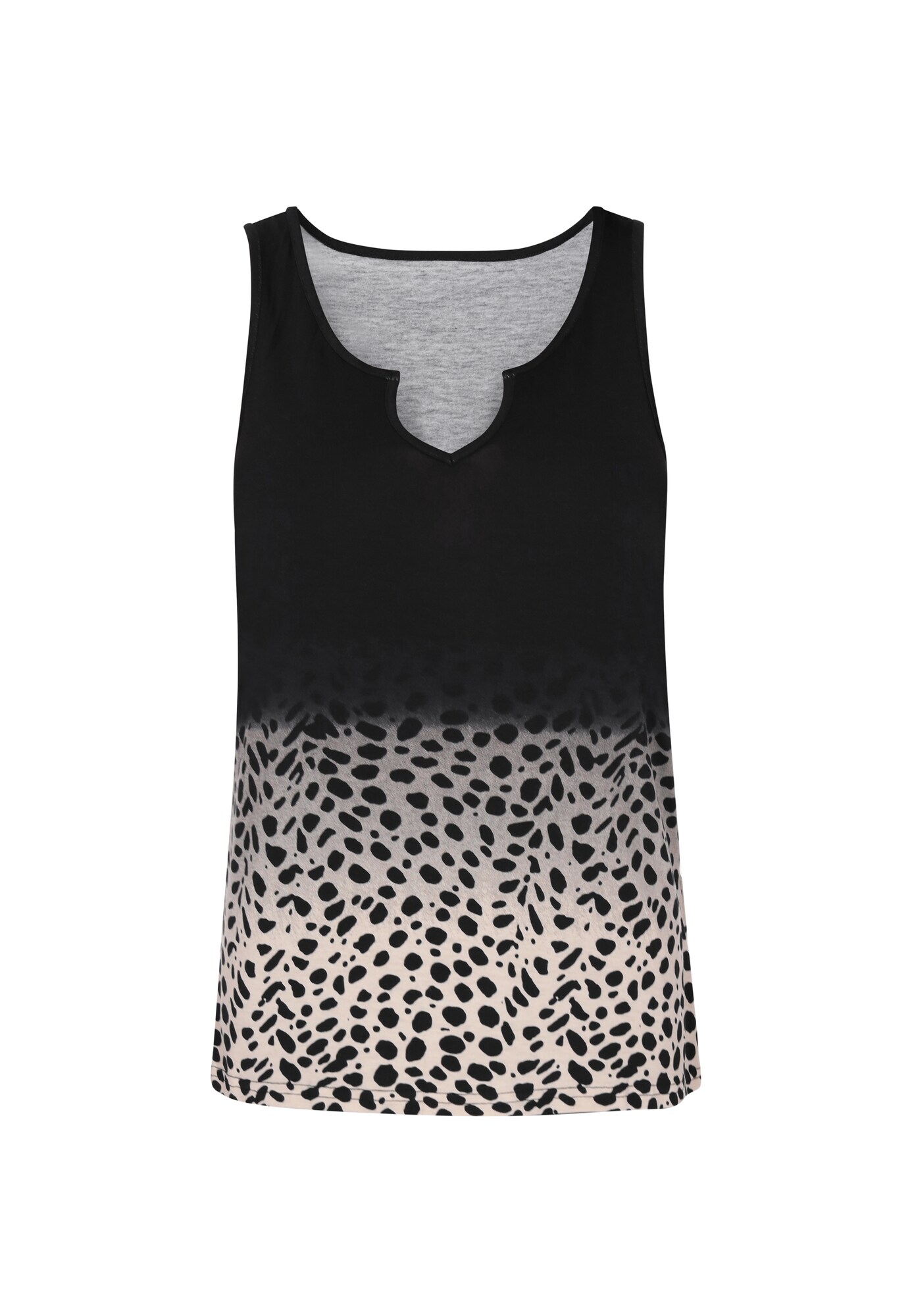 faina Top Fashion Look  ecru / gri / negru