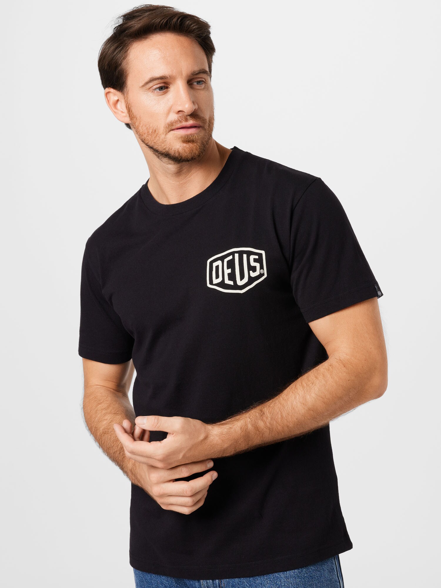 DEUS EX MACHINA T-Shirt 'Berlin Address'  noir / blanc