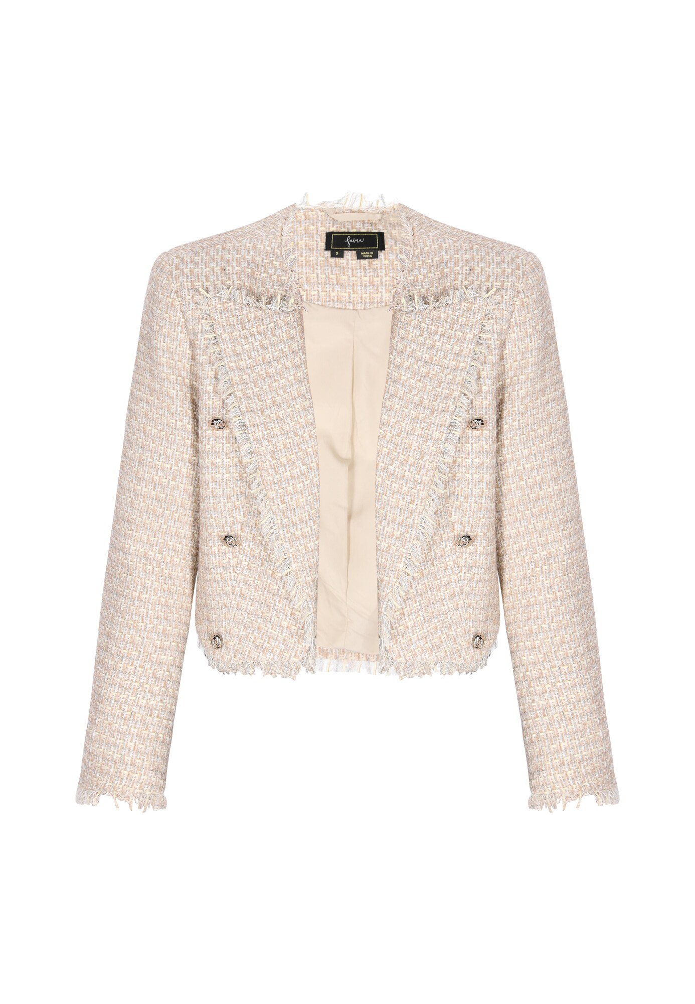 Faina Blazers 'Festive' Beige / Chamois / Lichtgrijs