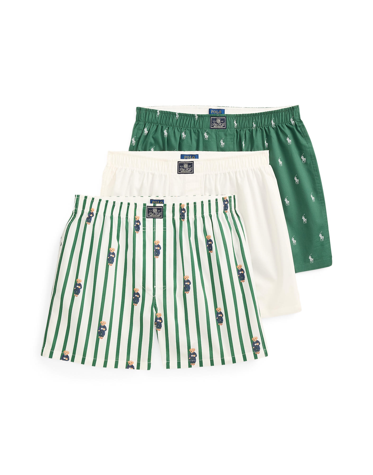 Polo Ralph Lauren Boxeri bleumarin / maro / verde închis / alb