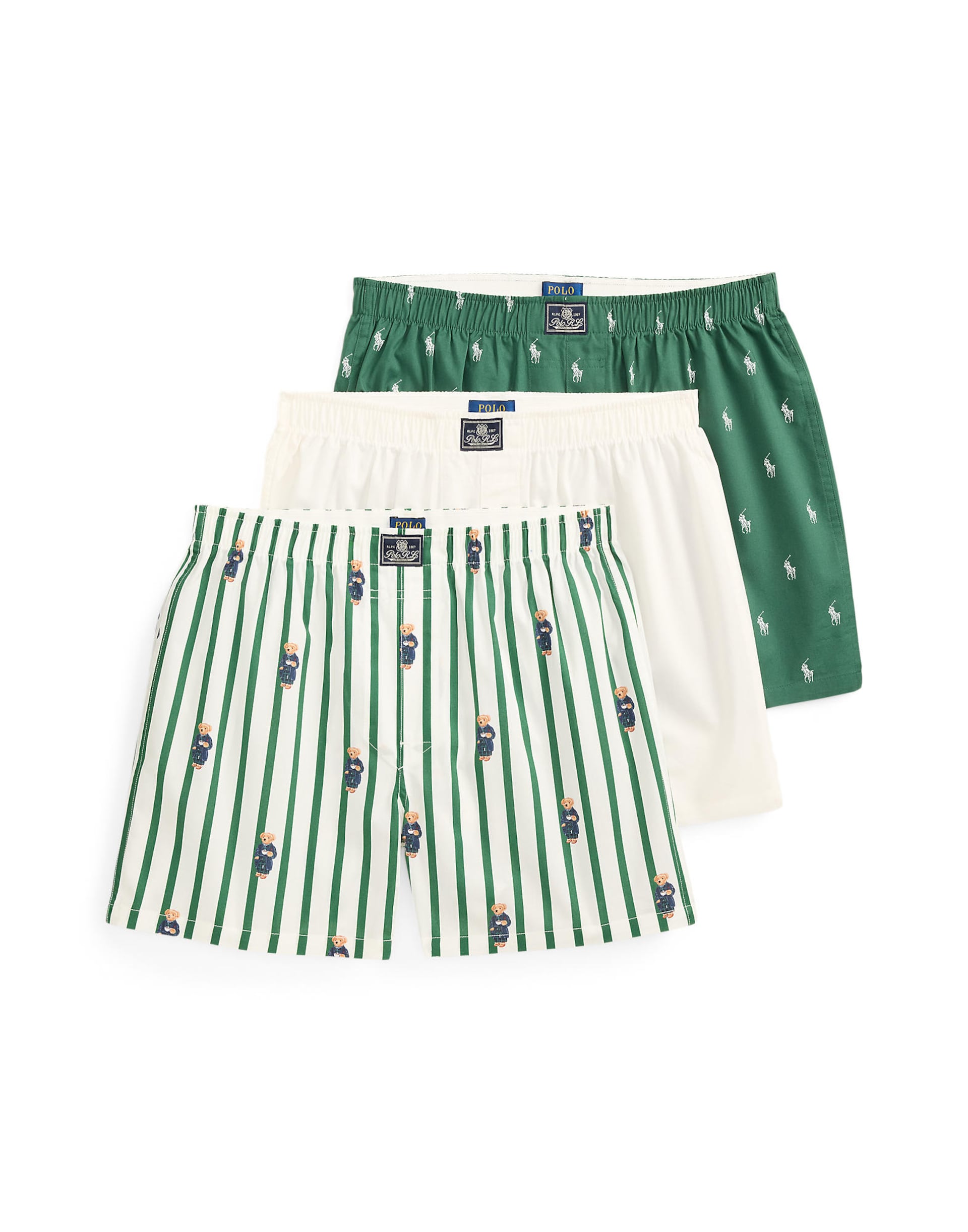 Polo Ralph Lauren Set med 3 boxershorts i bomull, grön, vit herr – bild 2