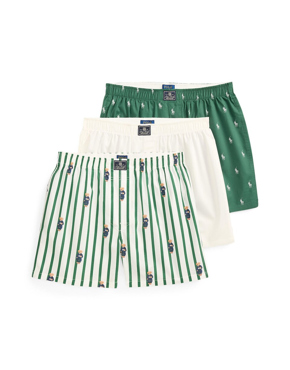 Boxershorts marinblå / brun / mörkgrön