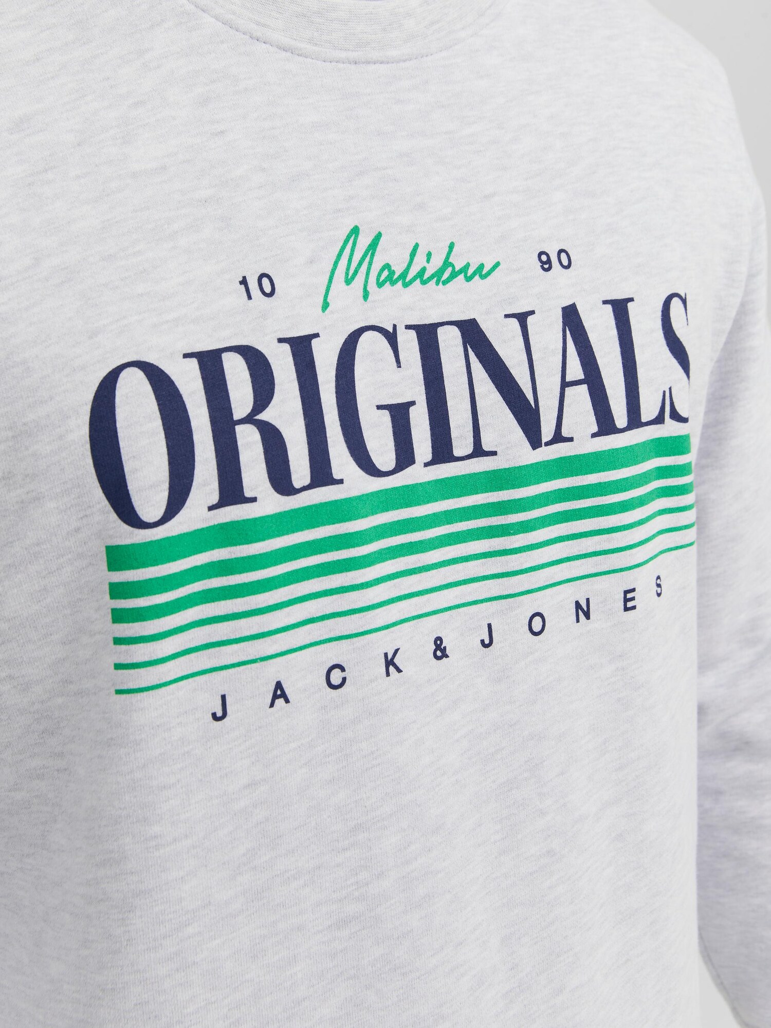 JACK & JONES Mikina 'JORPalma' námornícka modrá / nefritová / biela melírovaná (obrázok 4)