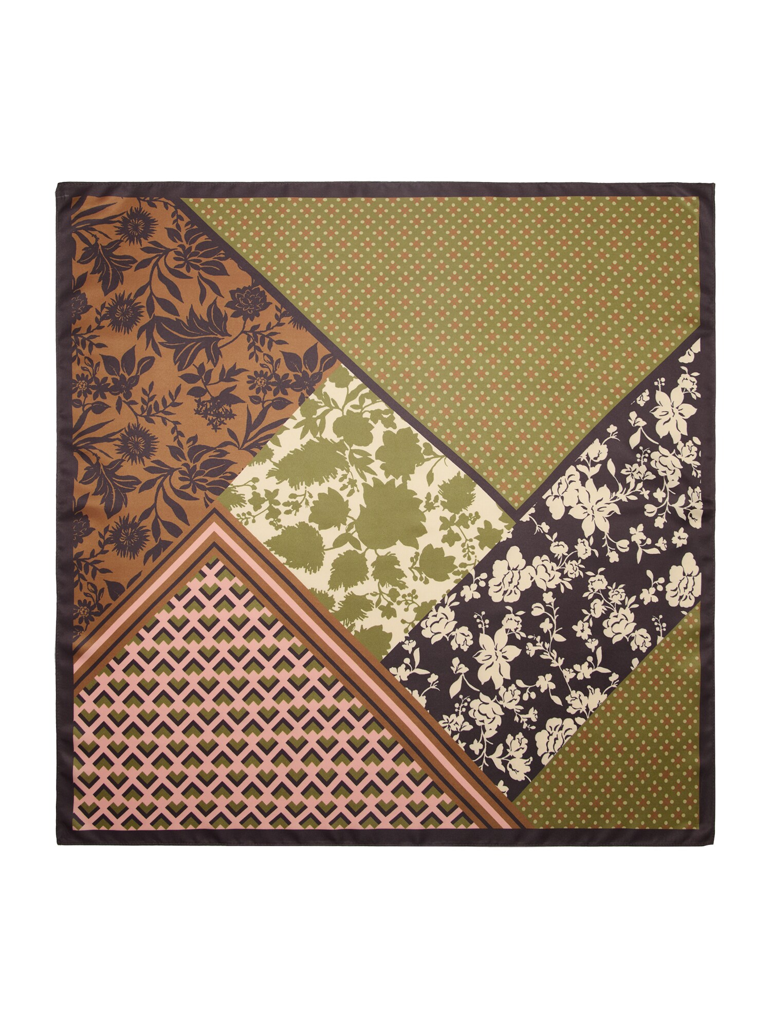 MANGO Fular FABIANA  crem / maro / oliv / roz