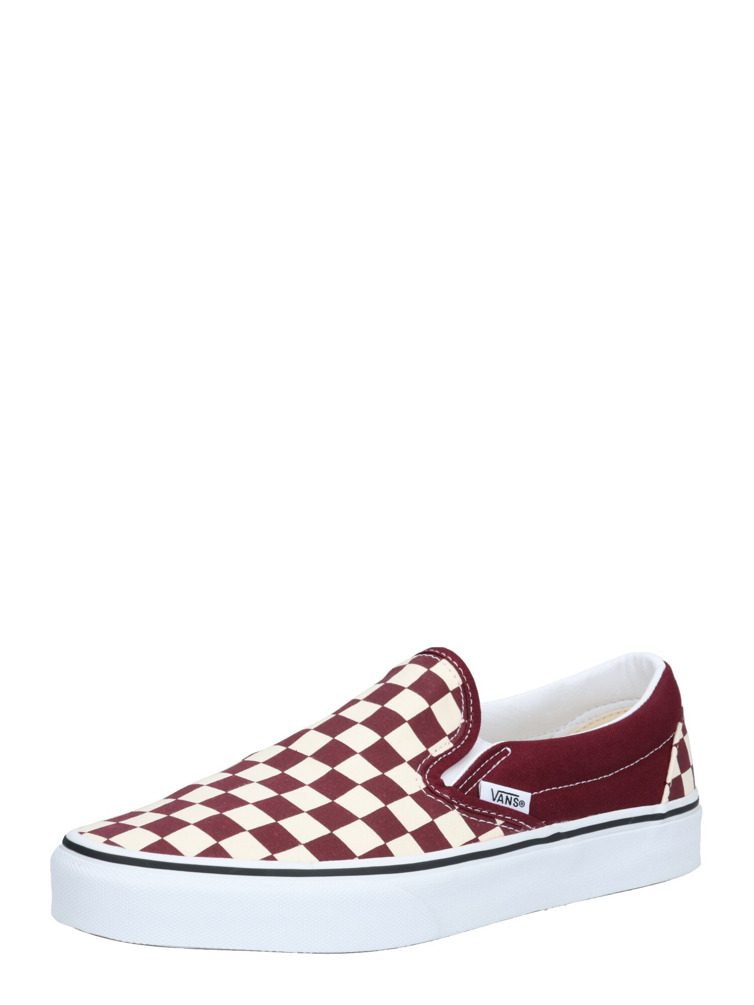VANS Batai be raištelių  balta / vyšninė spalva