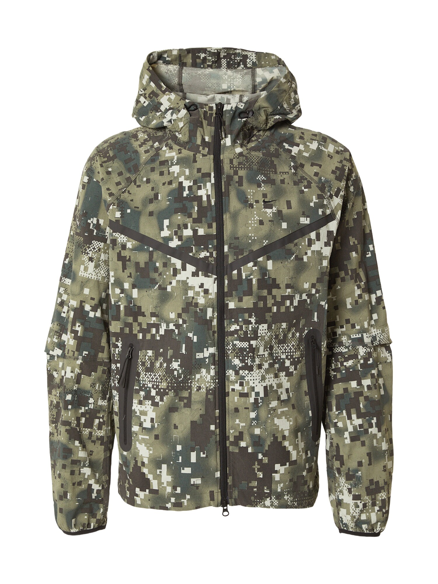 Nike Sportswear Funkčná bunda  kaki / olivová / tmavozelená / biela