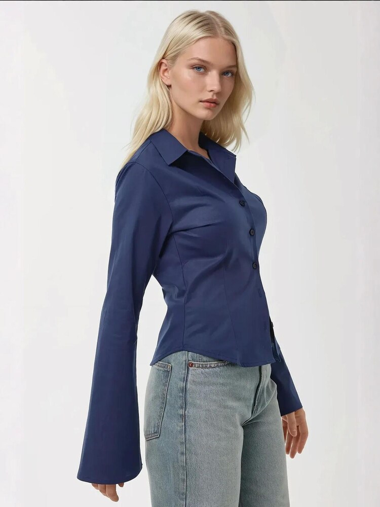 Hiccup Bluse Damen Größe L marine