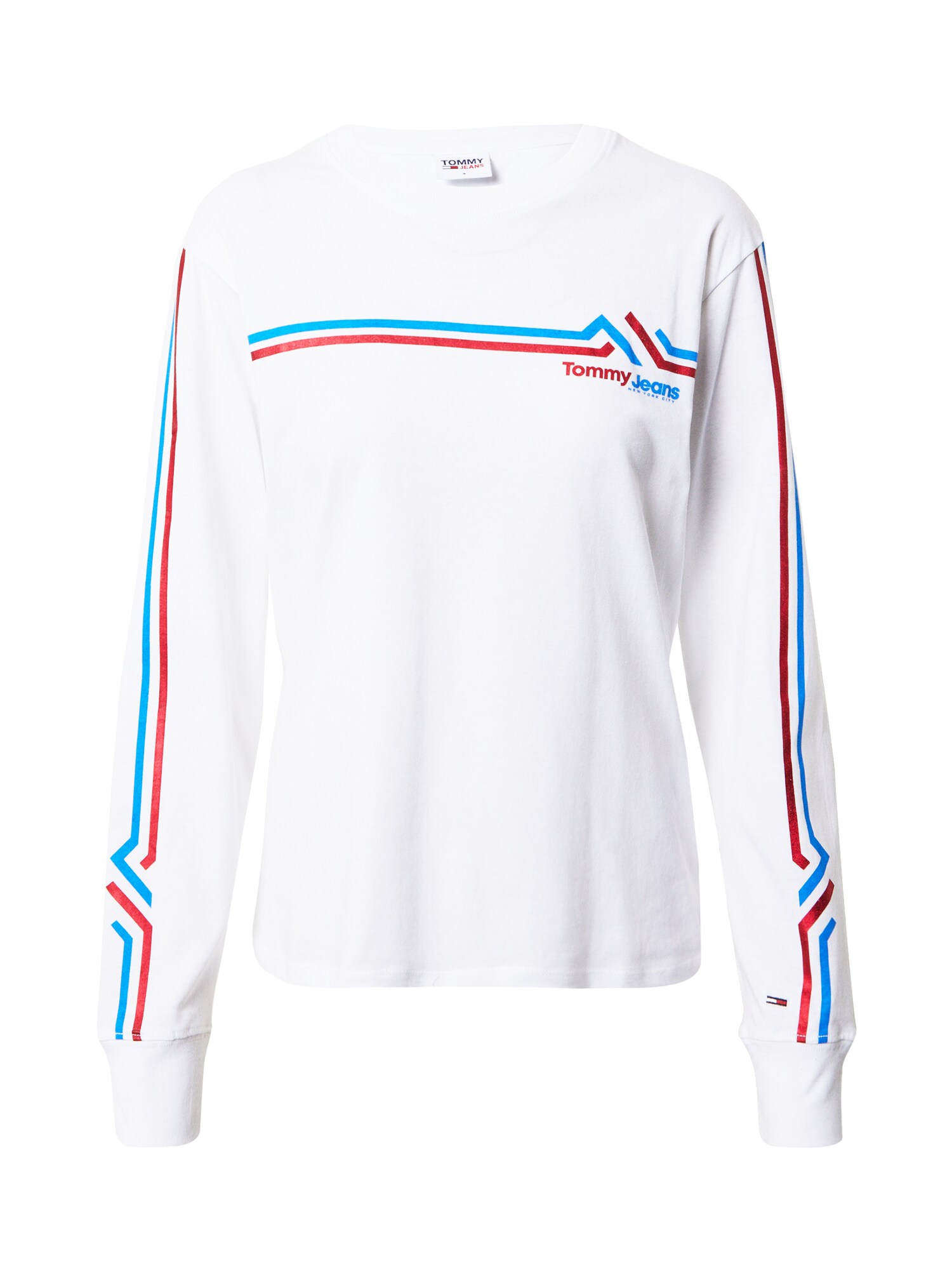 Tommy Jeans Marškinėliai  balta / dangaus žydra / raudona