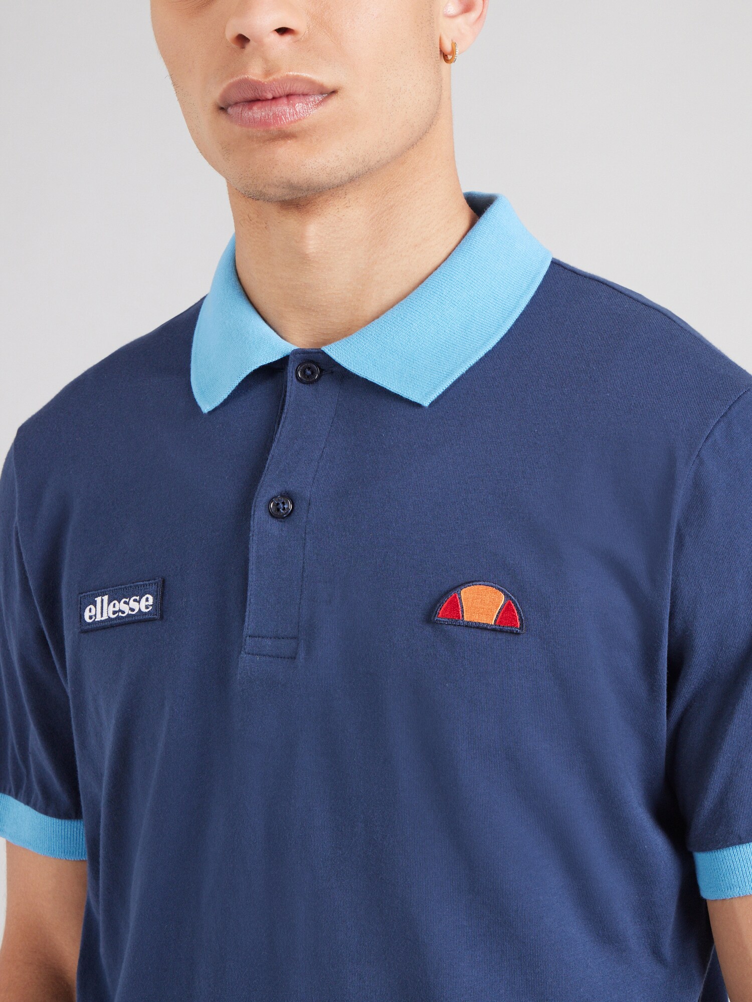 ELLESSE Tričko 'Lessepsia' nebesky modrá / tmavomodrá / oranžová / biela (obrázok 5)
