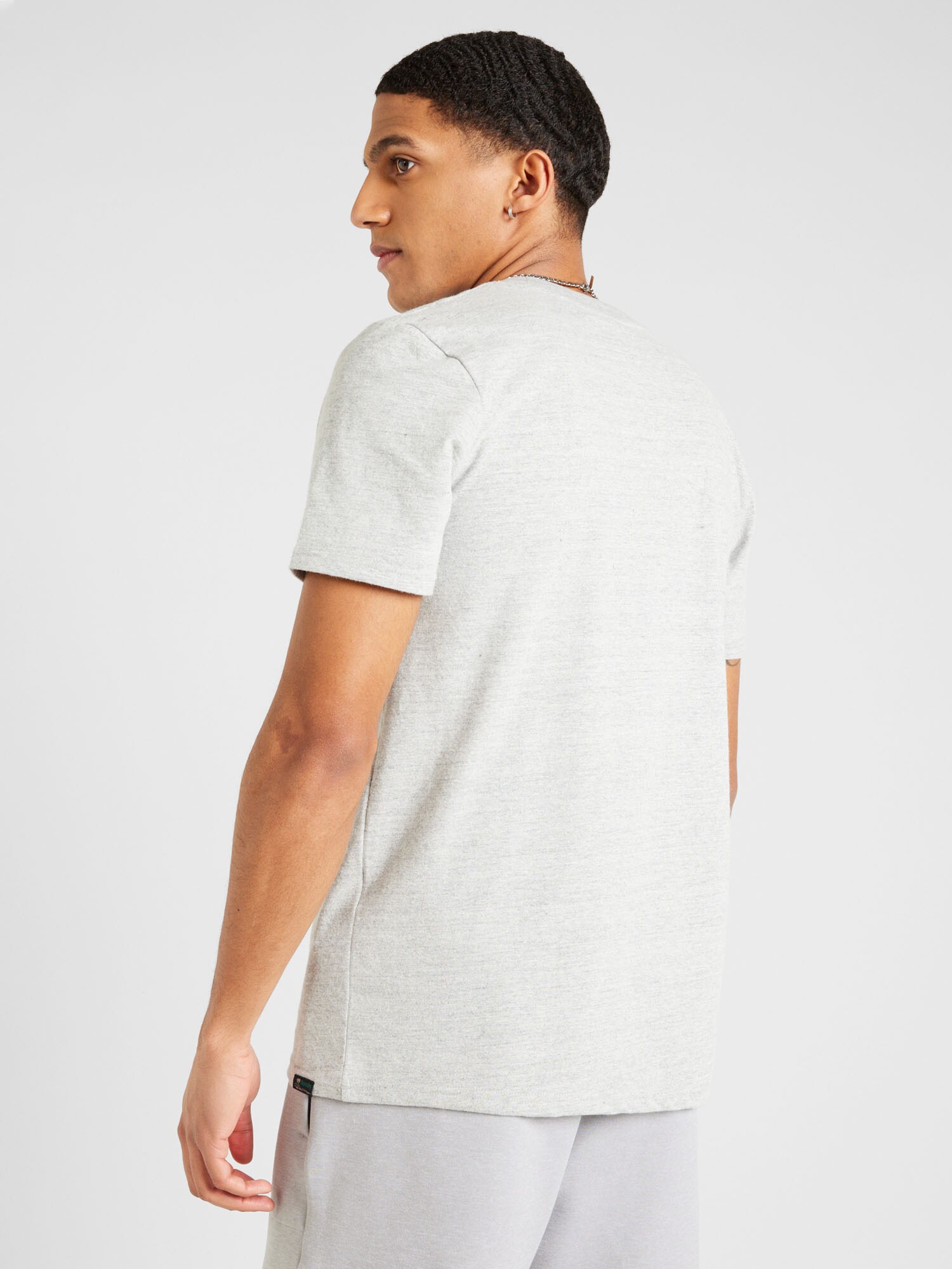 Superdry & Co Tričko sivá melírovaná / svetlozelená (obrázok 3)