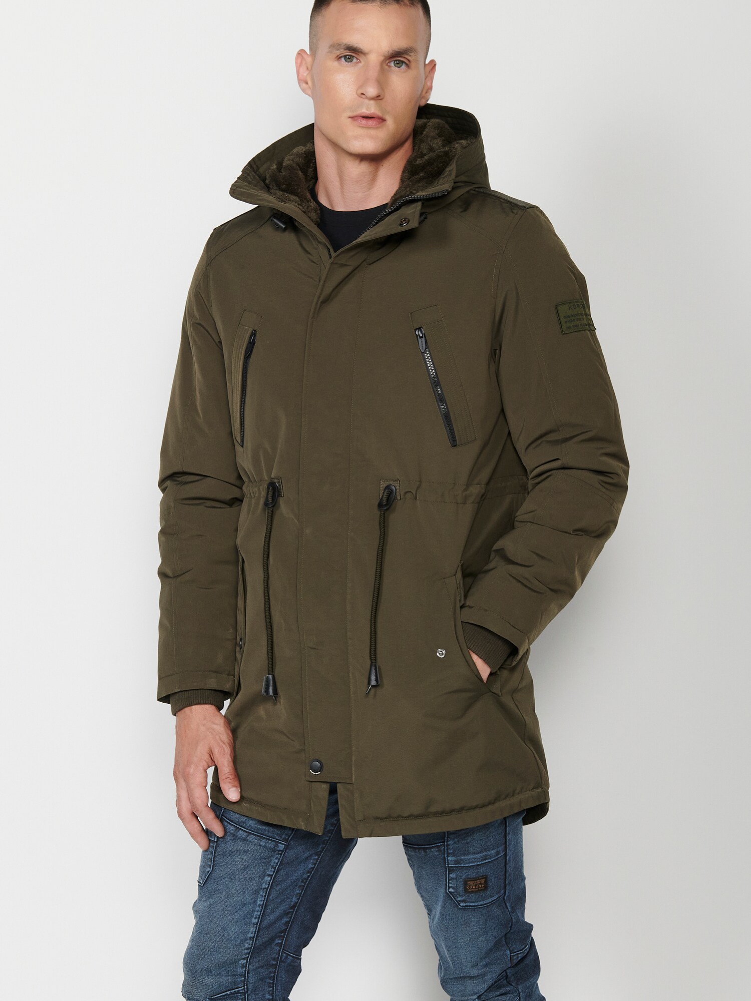 KOROSHI Téli parka  khaki termék 2. képe