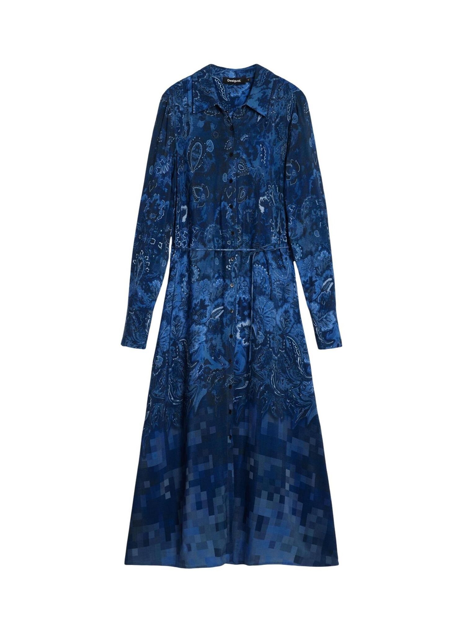 Desigual Vestido 'VEST_CAMISEROLICUAD 25WWVW23'  azul