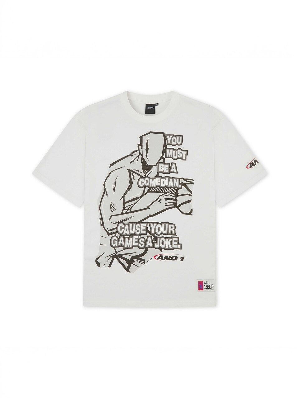 T-shirt 'Comedian' grå / svart