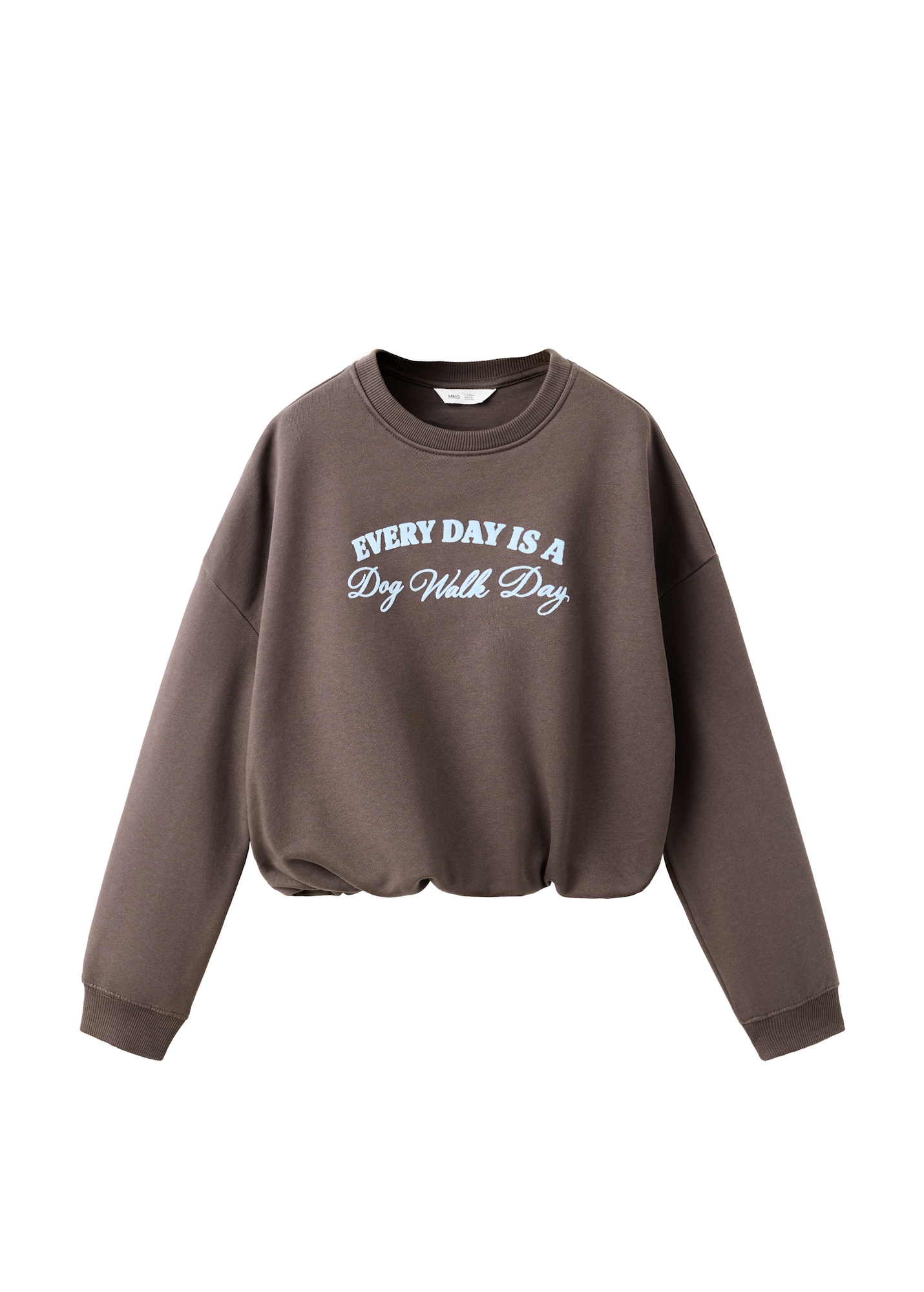 MANGO KIDS Bluză de molton WALK albastru deschis / maro