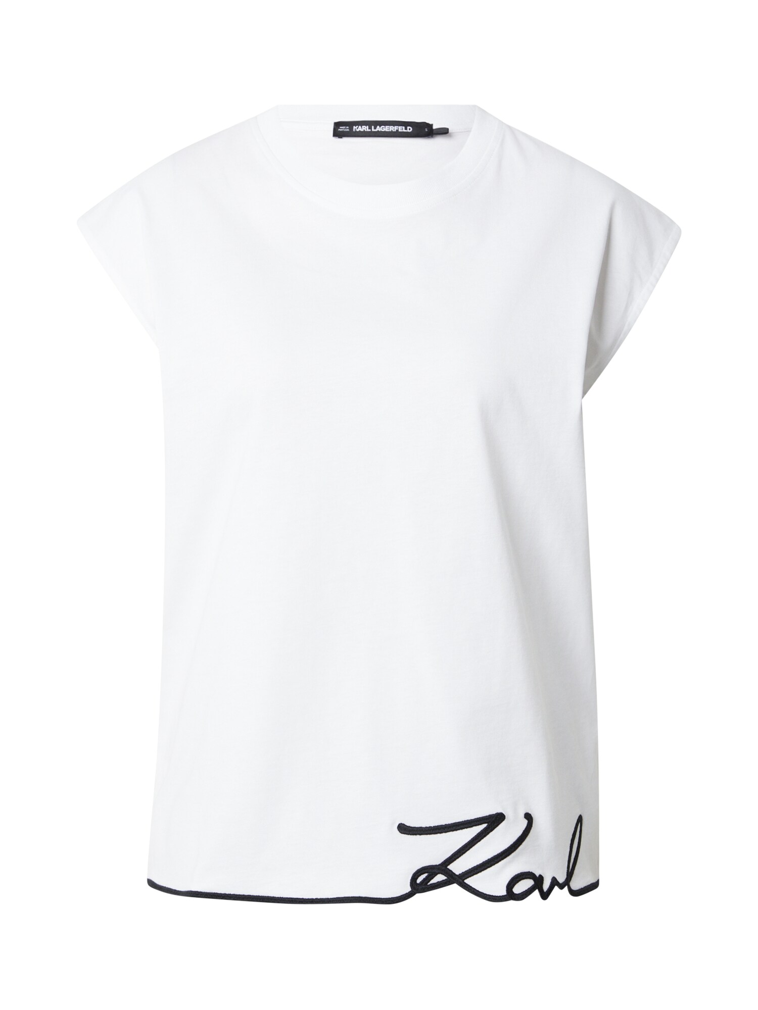 Karl Lagerfeld Tricou  negru / alb