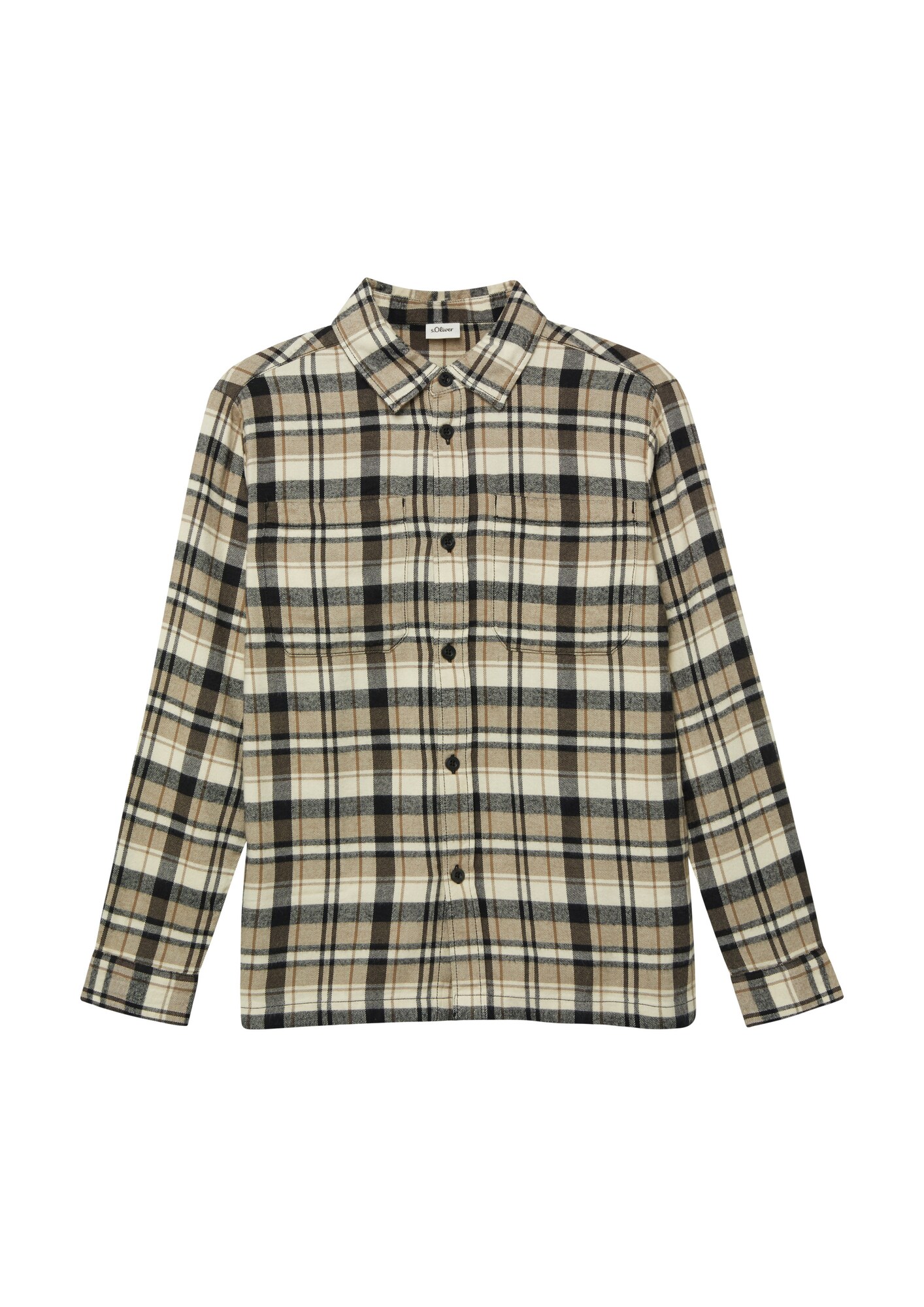 S.Oliver Overhemd Beige / Ecru / Zwart