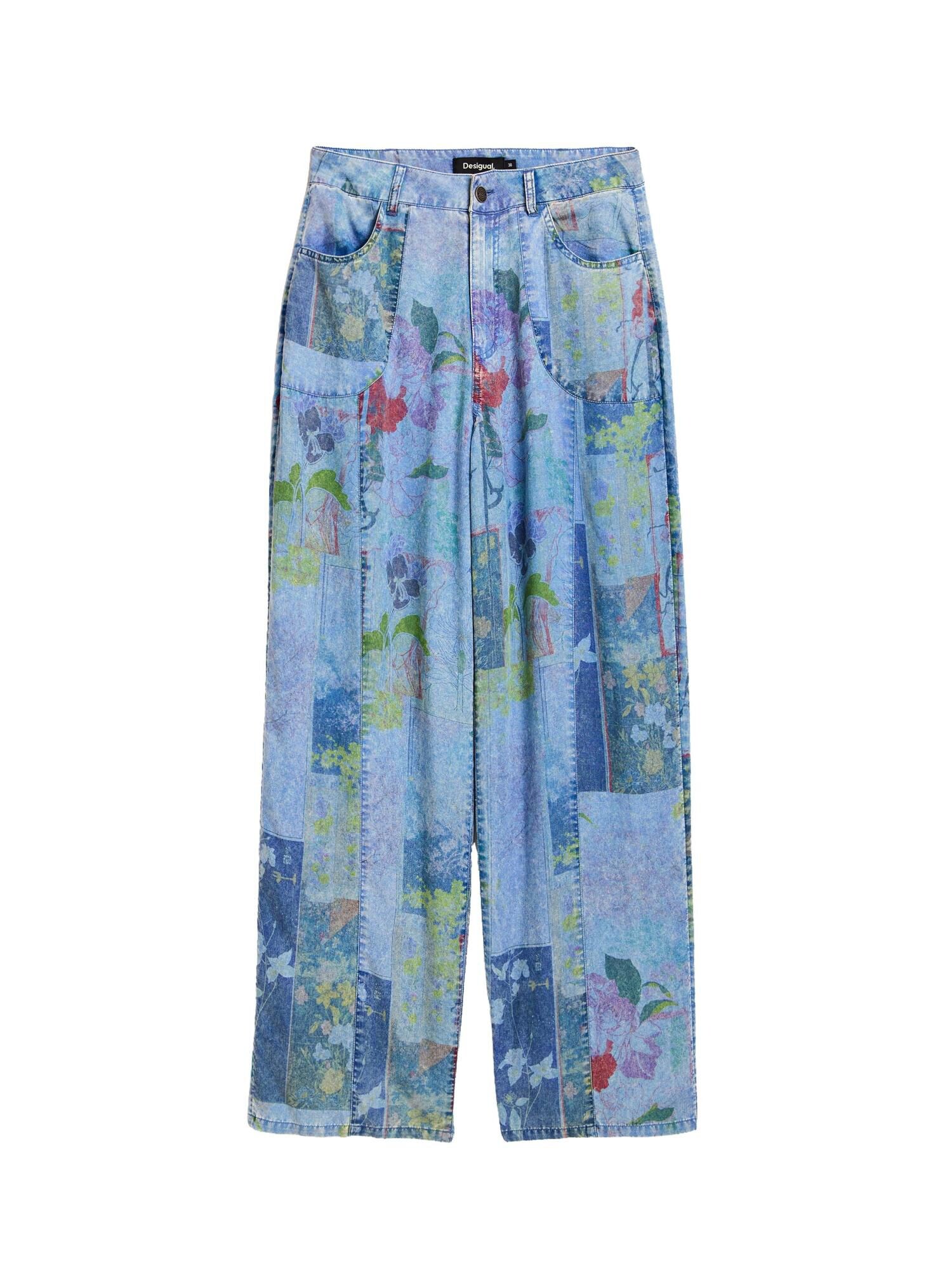 Desigual Jeans  albastru denim / verde iarbă / roz
