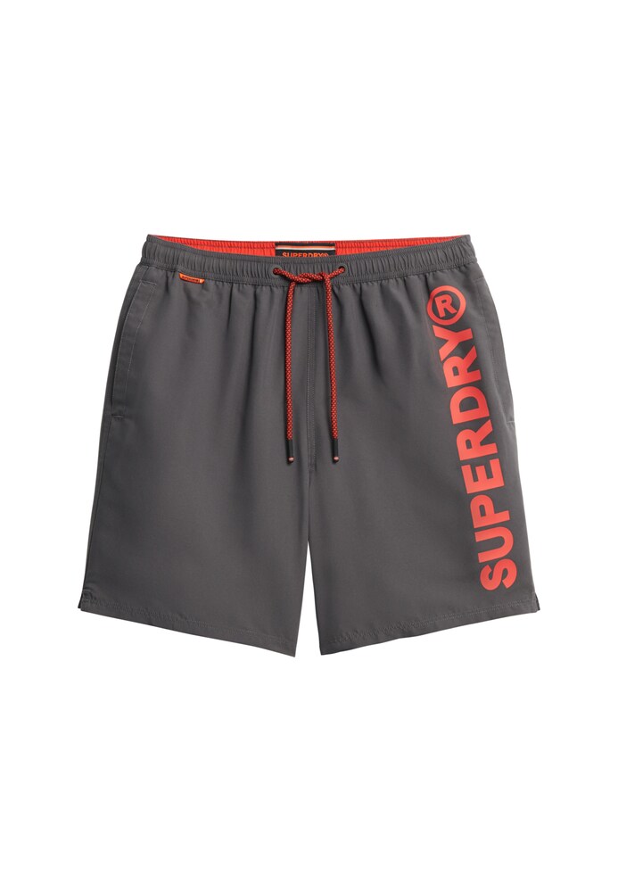 Superdry Badeshorts Herren Größe S anthrazit / orange / koralle / schwarz