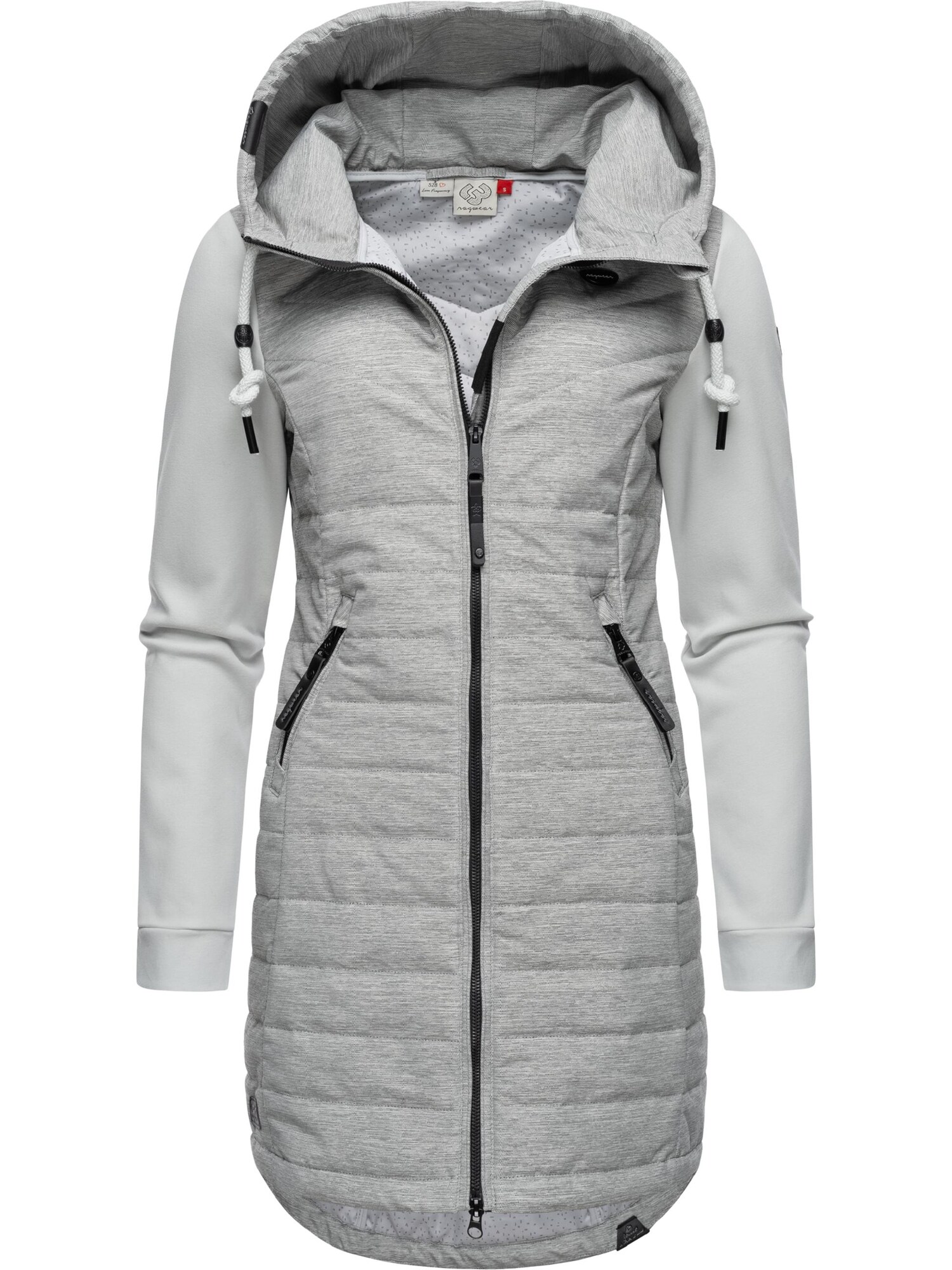 Ragwear Zimný kabát  svetlosivá / sivá melírovaná / čierna
