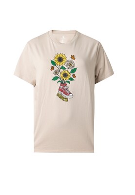 CONVERSE Camiseta 'GARDEN STEP'  ecru / amarillo / verde / blanco