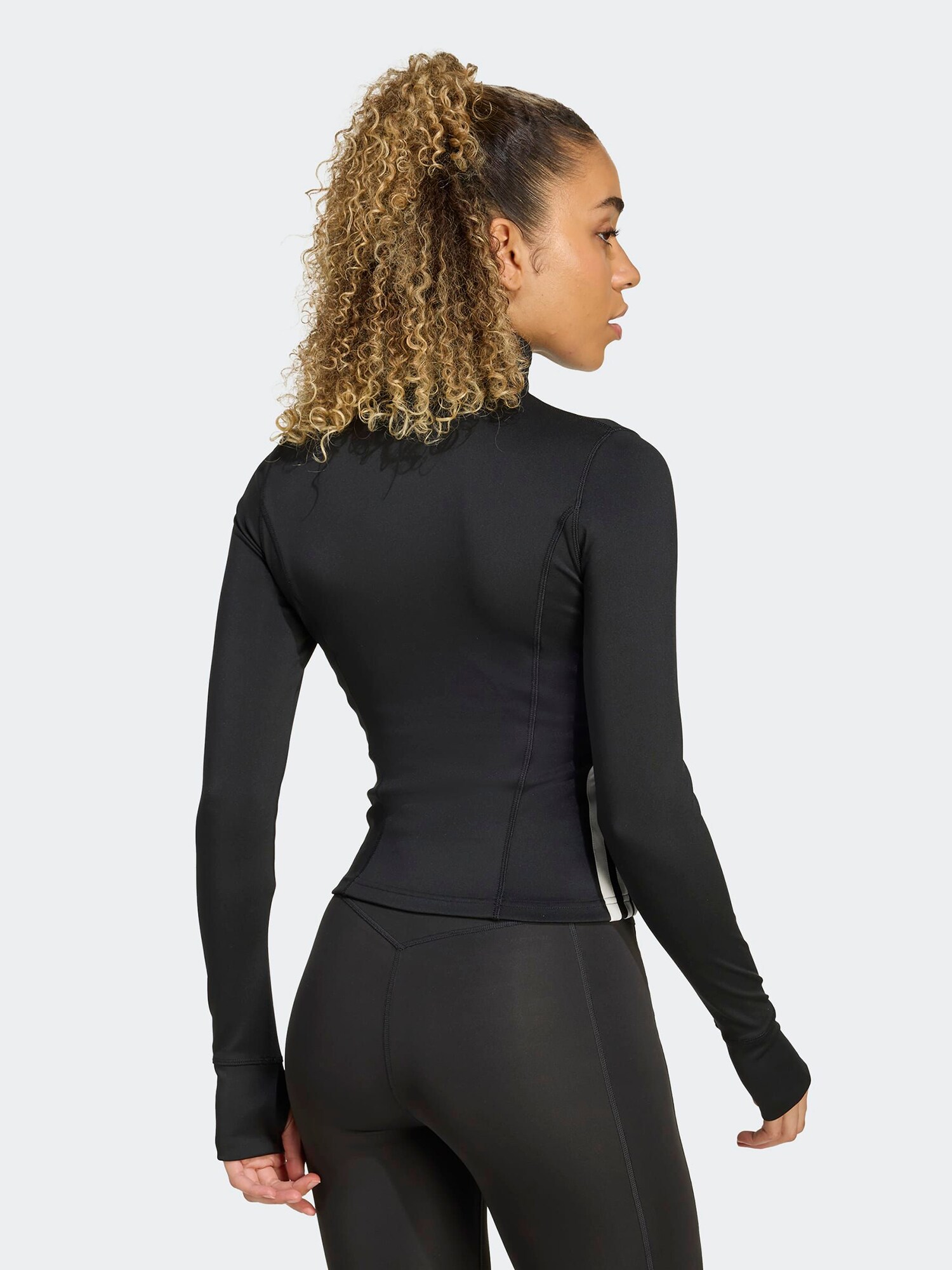 ADIDAS PERFORMANCE Chaqueta de chándal negro / blanco – imagen 3